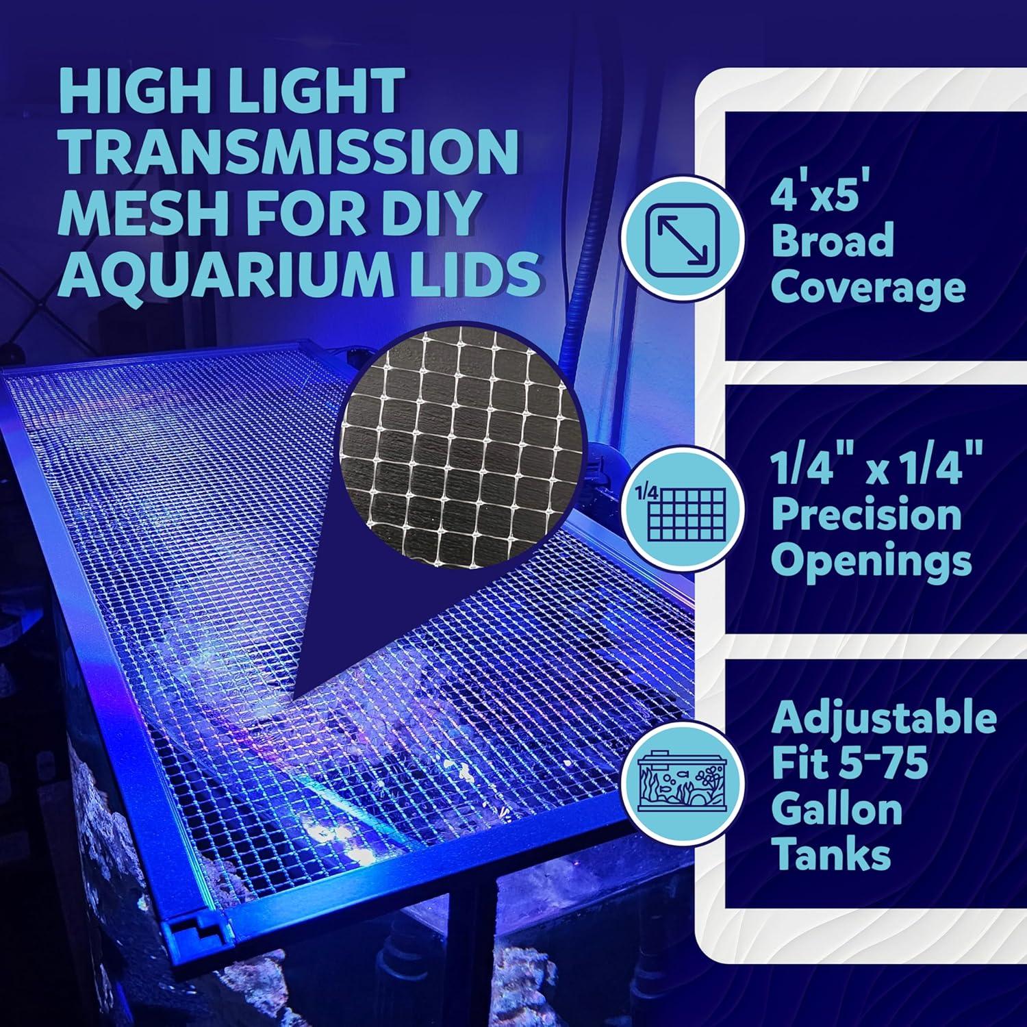 Malla Plástica Transparente 1.22m x 1.52m para Acuario - MongsterAquatics