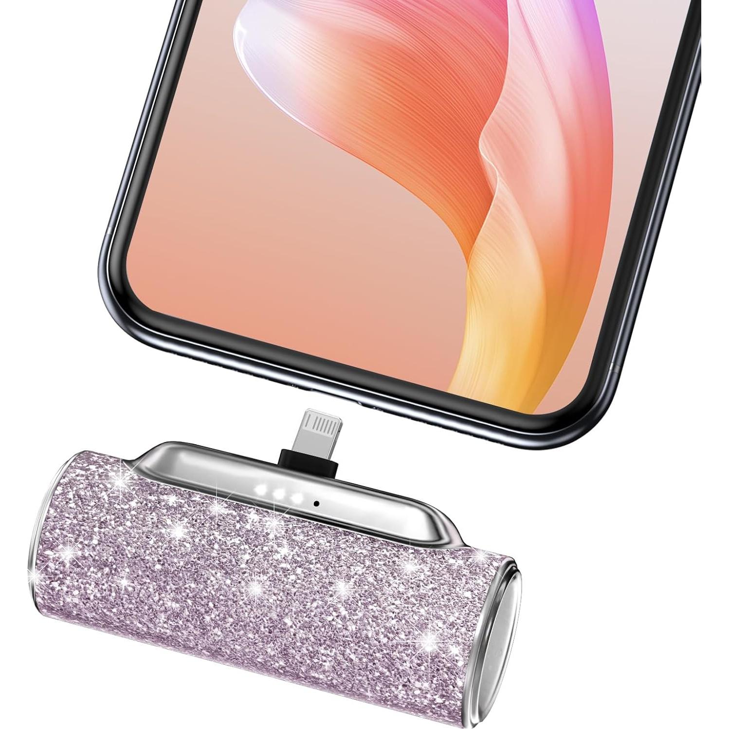 Cargador Portátil Mini 4500mAh para iPhone - Rosa Brillante
