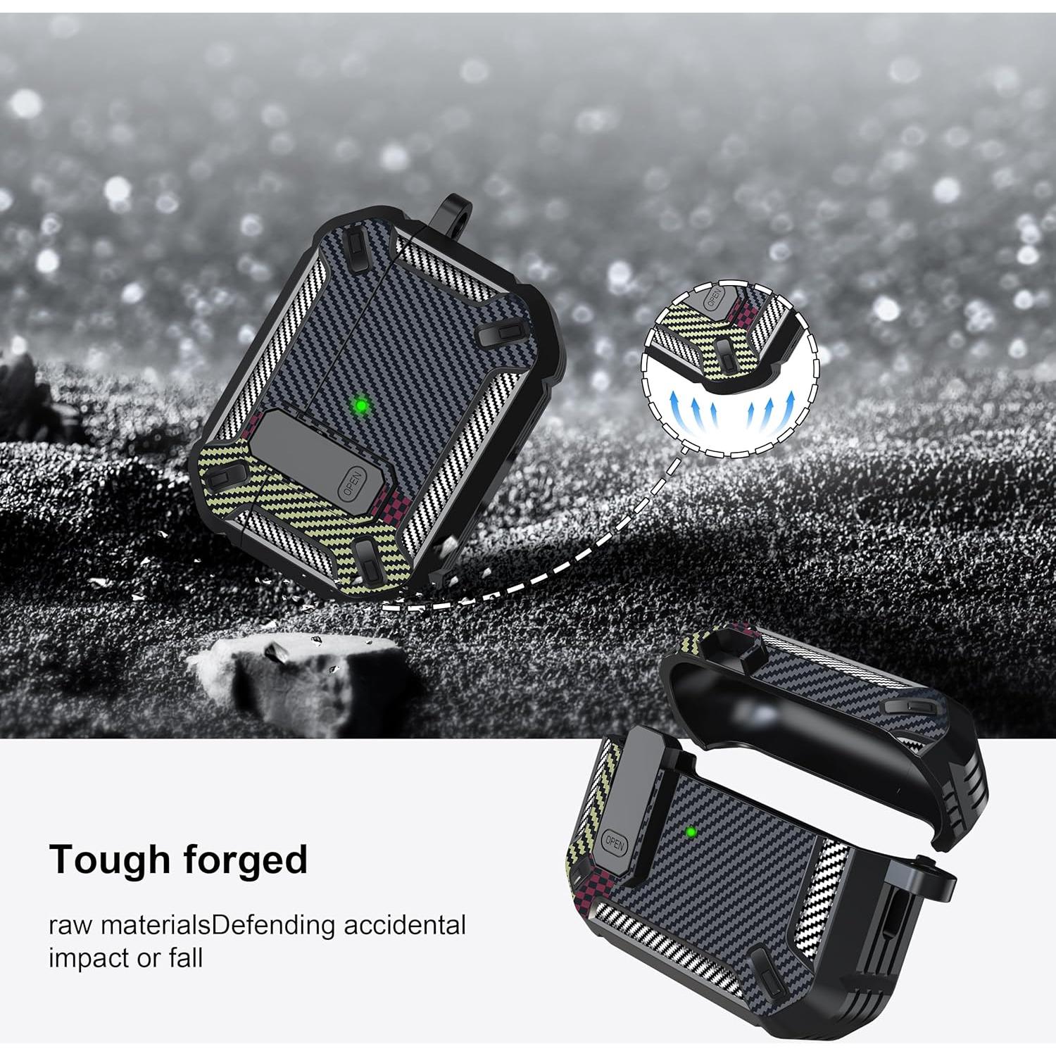 Carcasa Protectora RFUNGUANGO para AirPods Pro 2da Gen con Kit de Limpieza