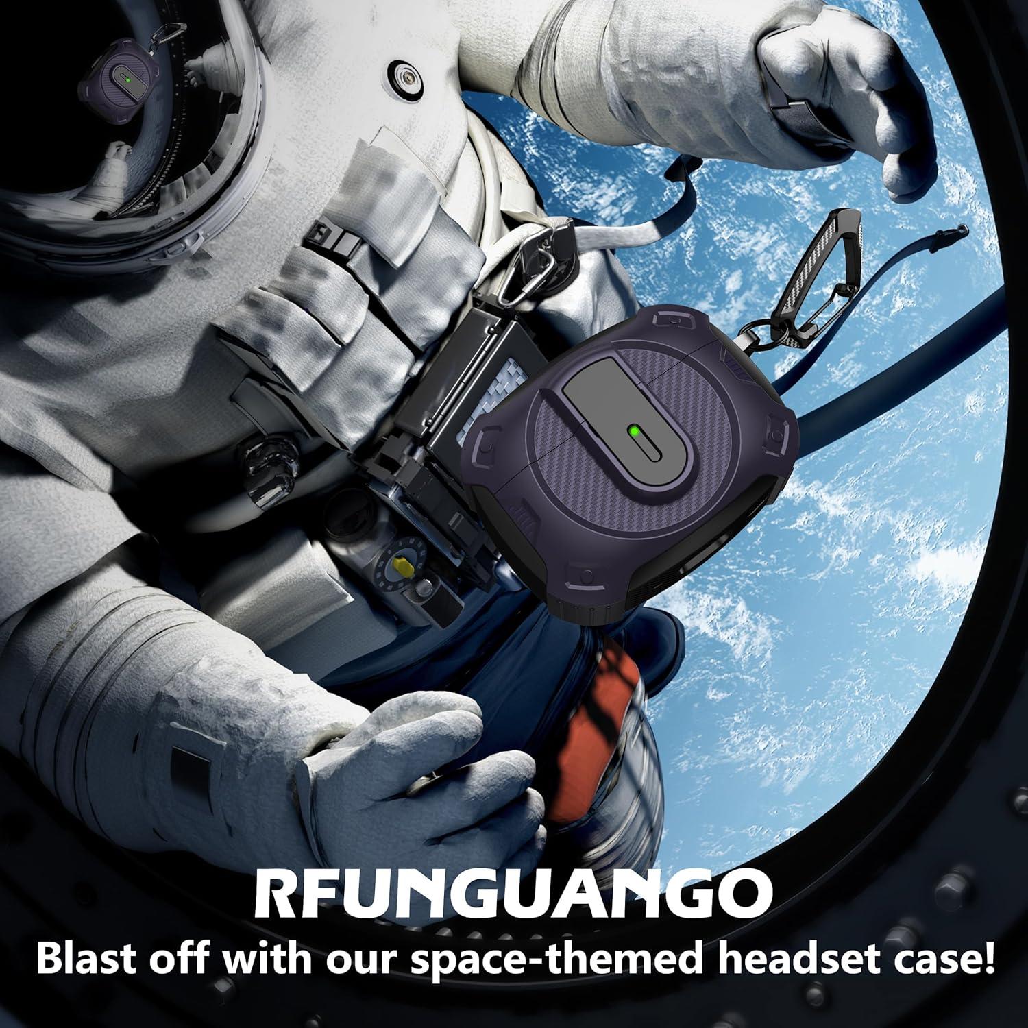 Funda Protectora RFUNGUANGO para AirPods Pro 1/2 - Tema Espacial