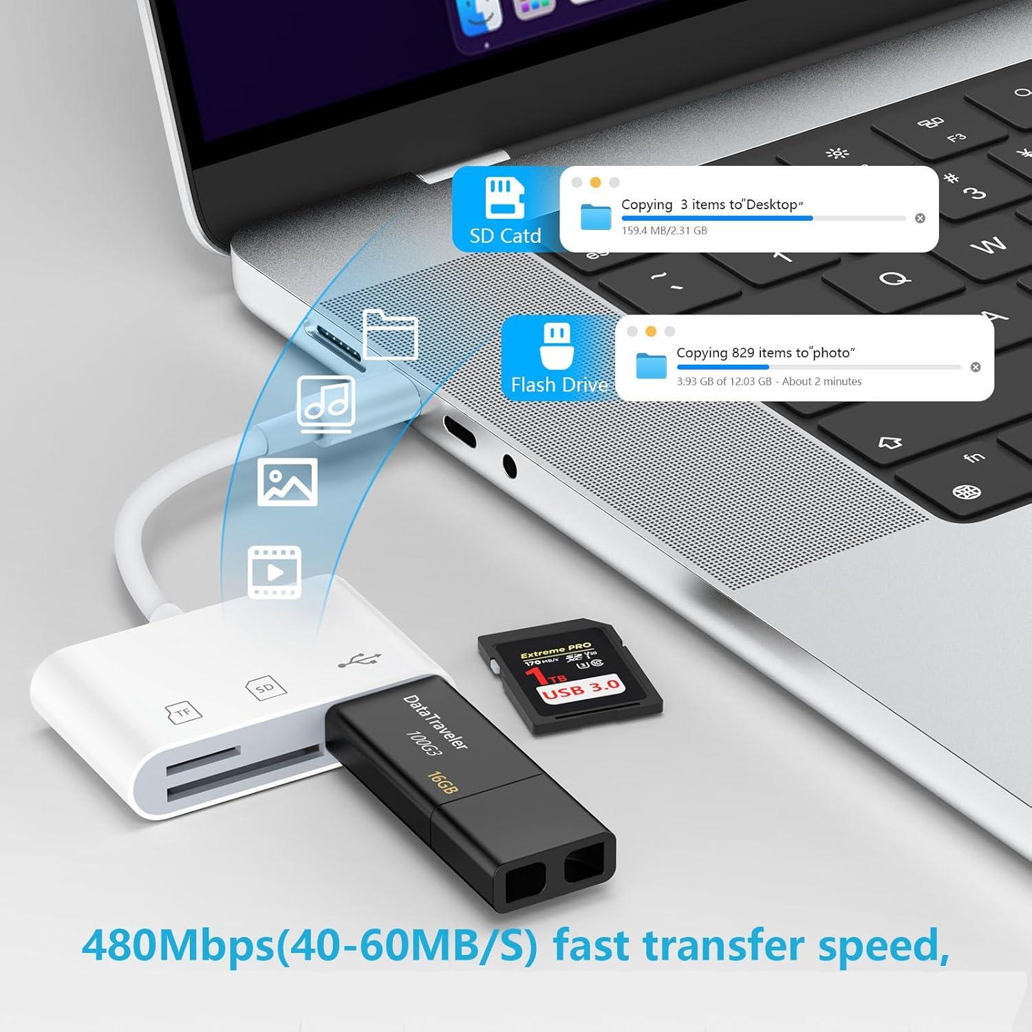 Adaptador Lector de Tarjeta Micro SD USB C FiveBox - Compatible iPhone 16, 15, Samsung