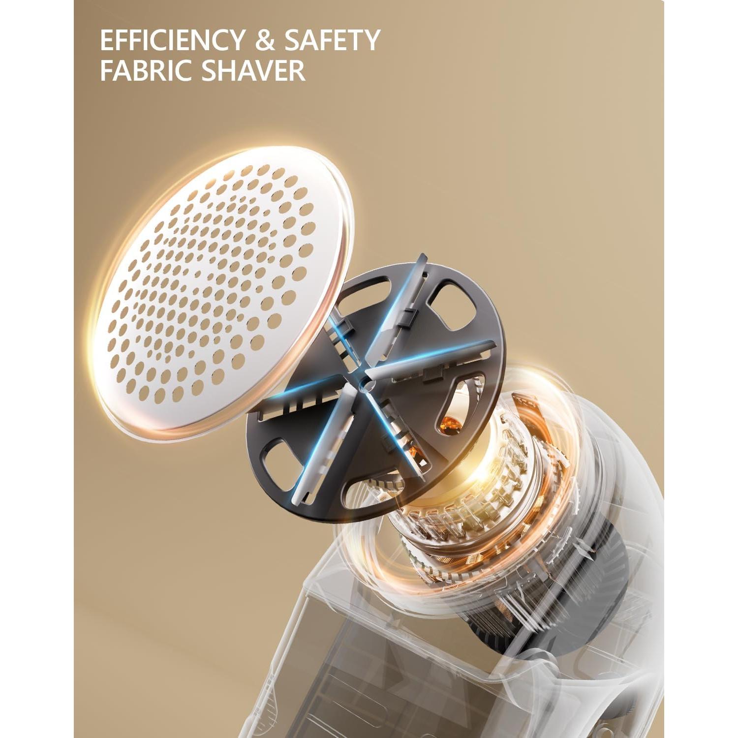 Afeitadora de Tela Eléctrica Super Lint Negro 6 Hojas LED