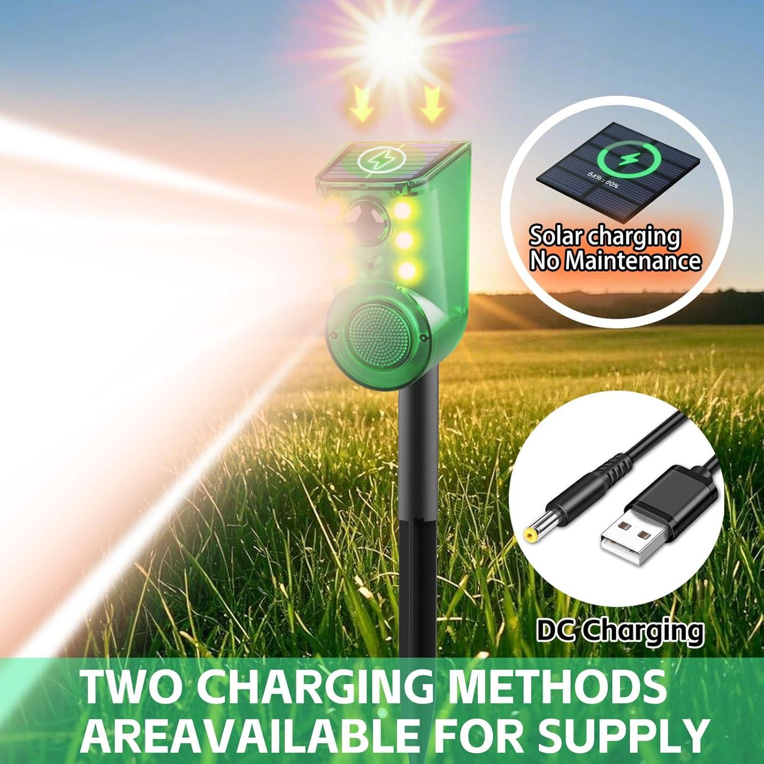 Alarma de Movimiento Solar SENKEFEI 129dB con Luz Estroboscópica