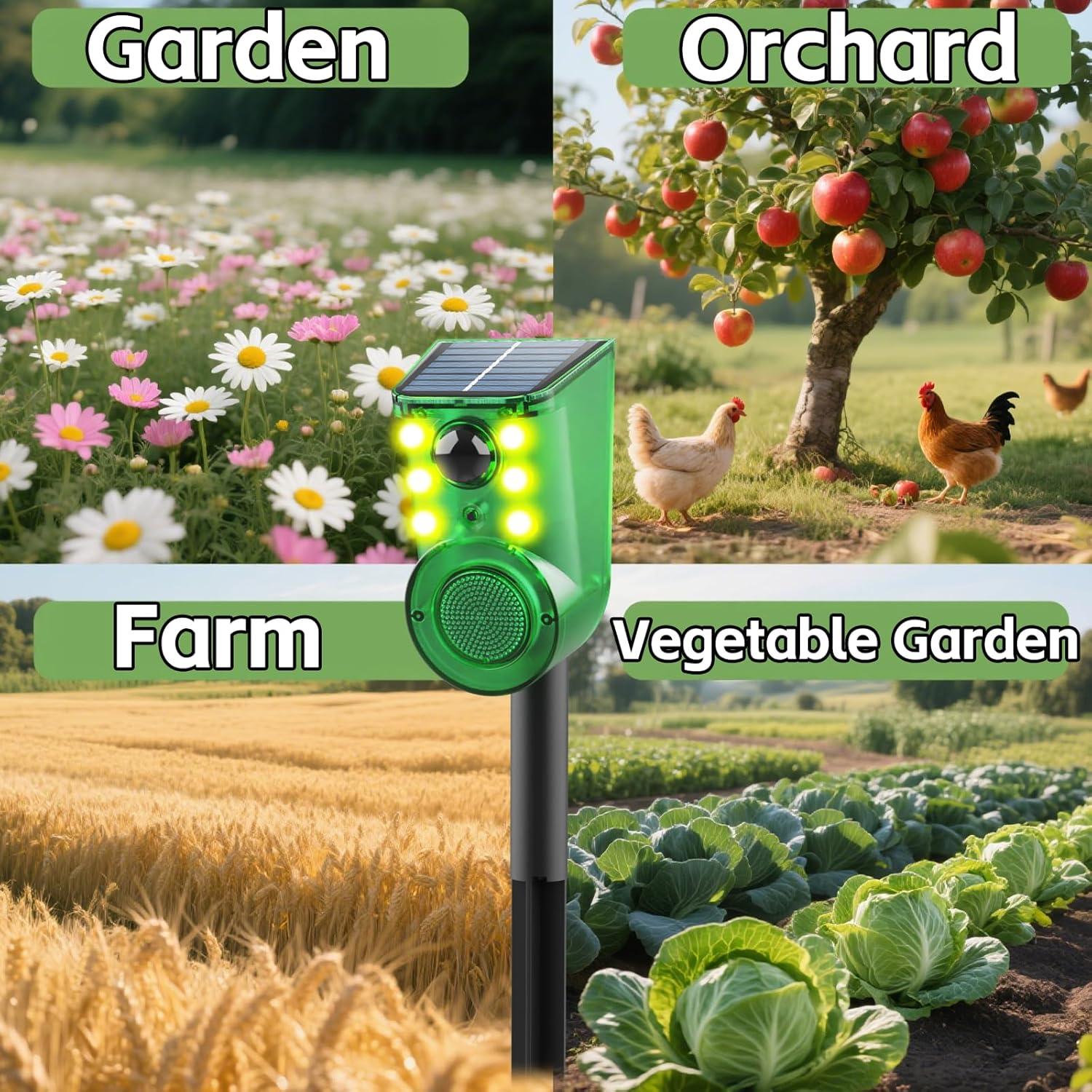 Alarma de Movimiento Solar SENKEFEI 129dB con Luz Estroboscópica