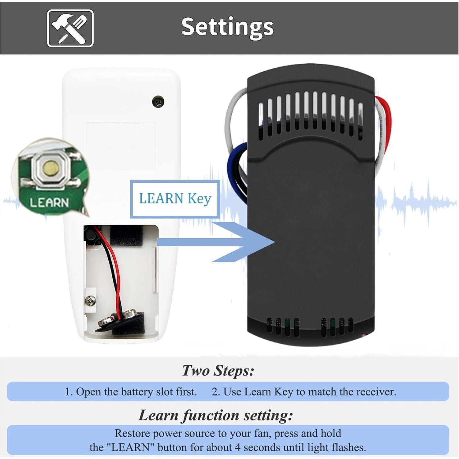 Control Remoto Universal para Ventilador de Techo Breeze Bay RC53T1T