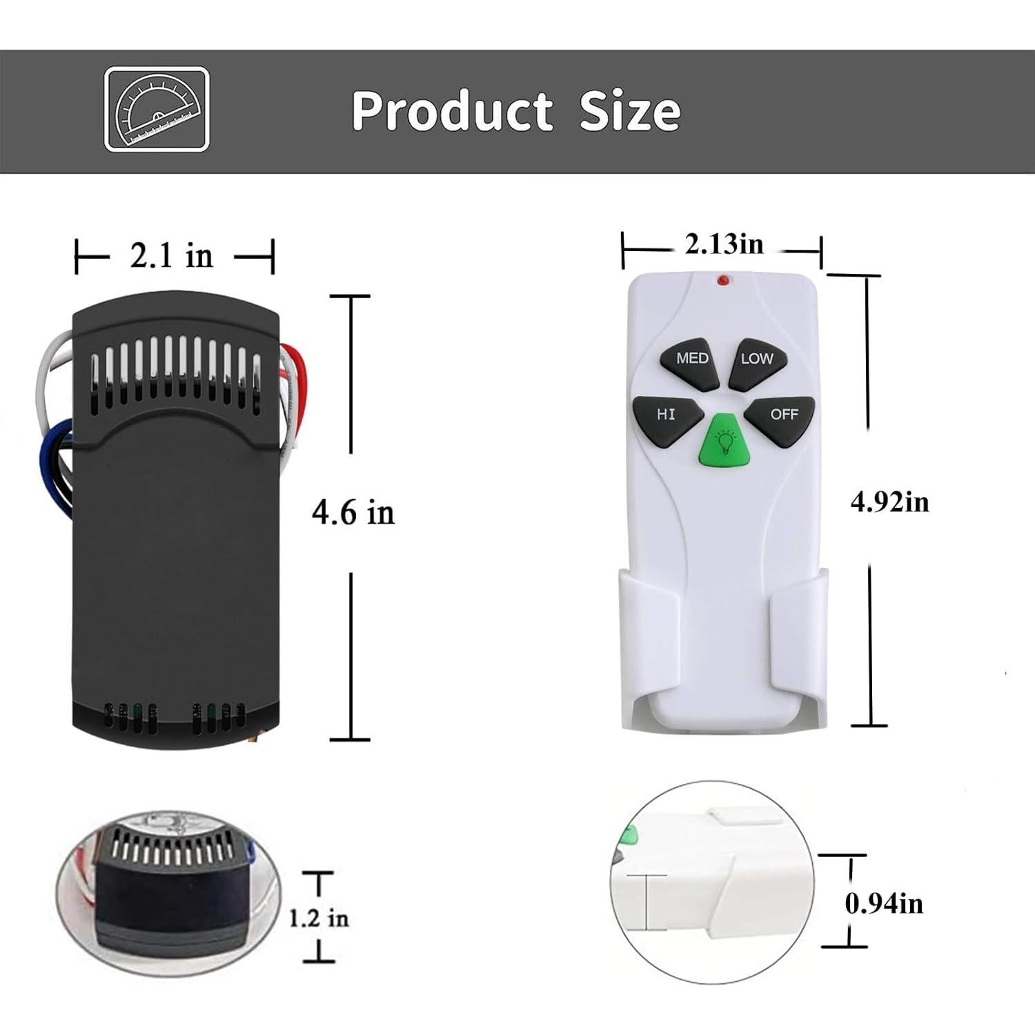 Control Remoto Universal para Ventilador de Techo Breeze Bay RC53T1T