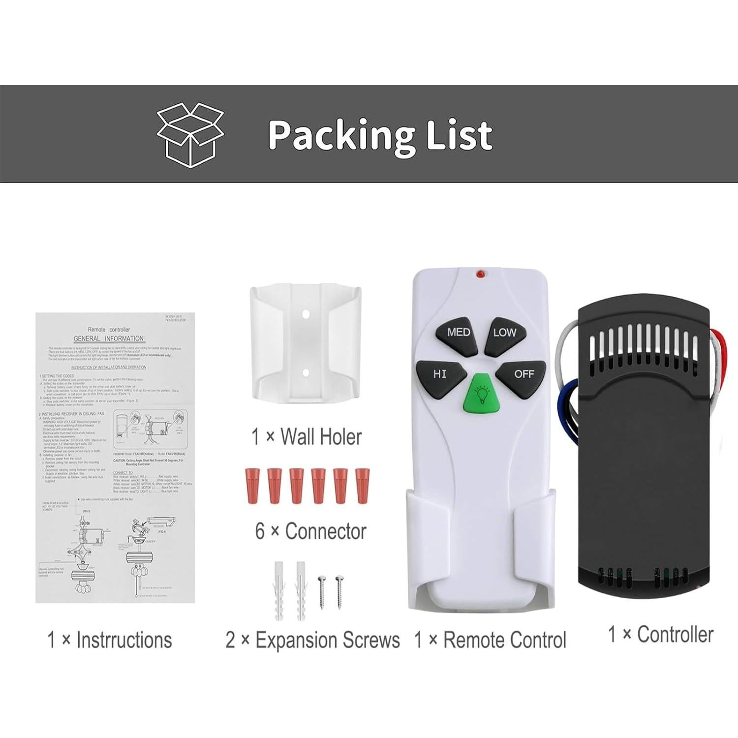 Control Remoto Universal para Ventilador de Techo Breeze Bay RC53T1T