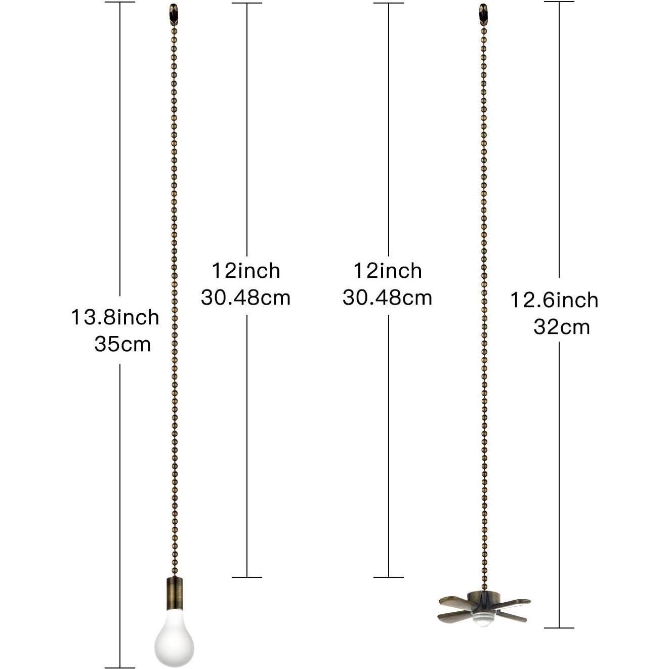 Cadena de Tirar para Ventilador de Techo SIXZOONM 34.5 cm Bronce