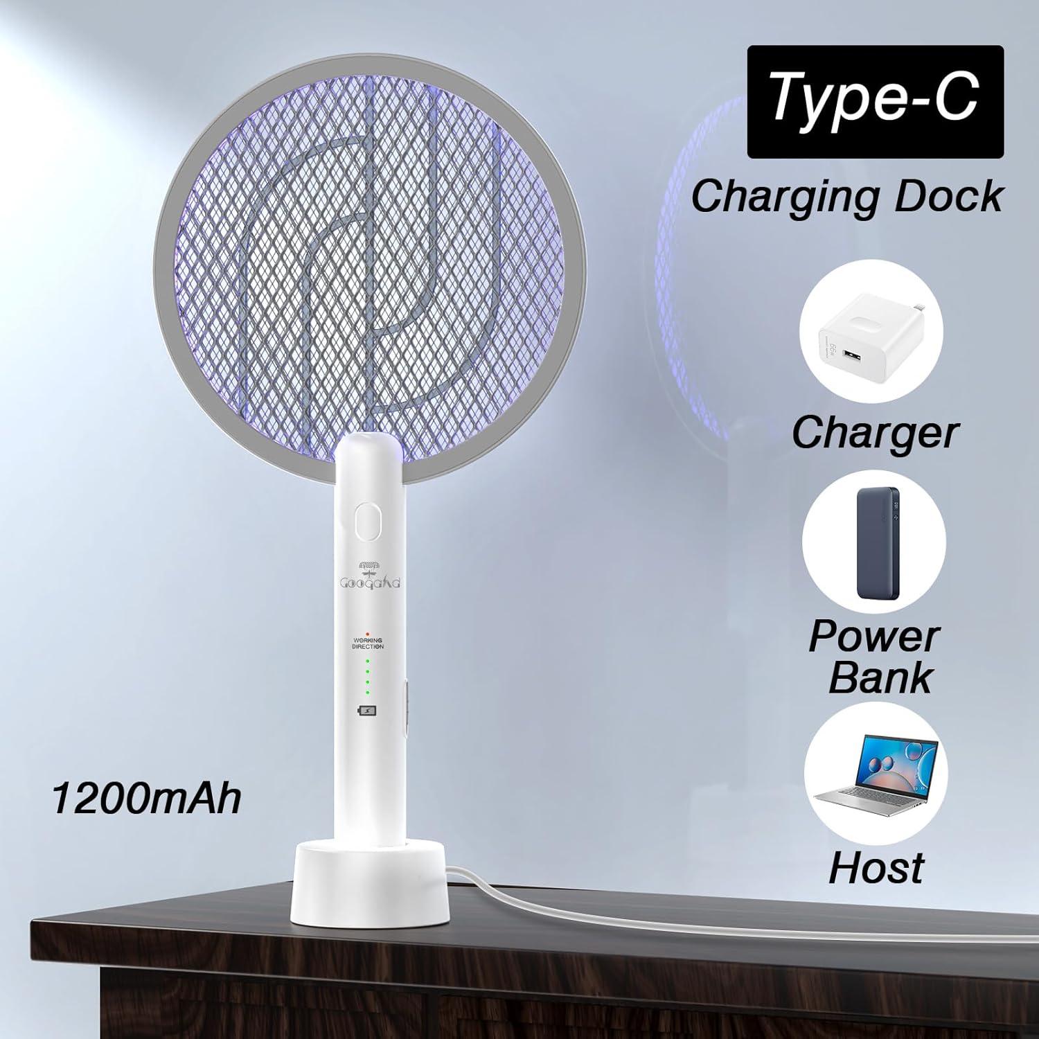 Raqueta Zapper Eléctrica de Insectos GooQand 4000V 2 Piezas