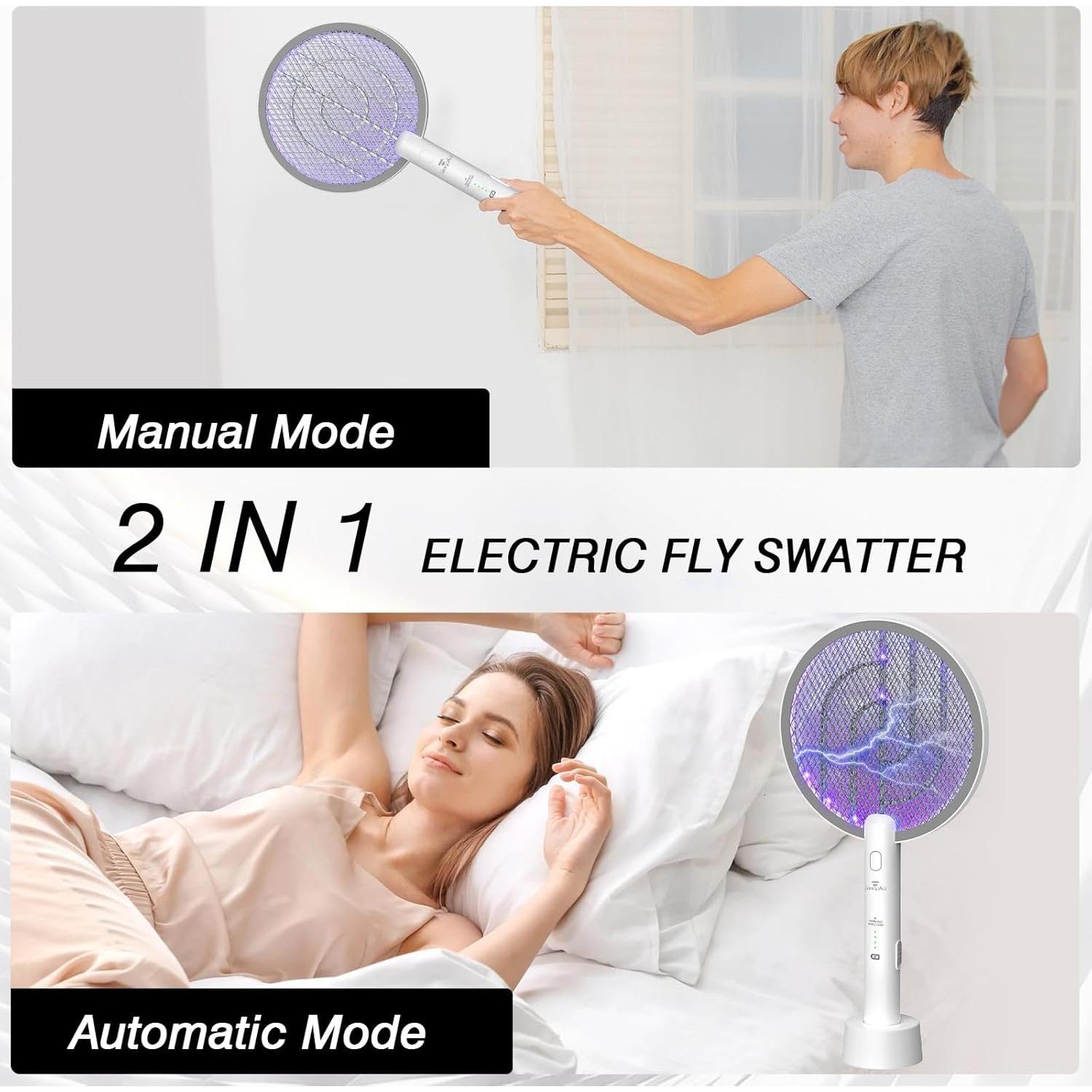 Raqueta Zapper Eléctrica de Insectos GooQand 4000V 2 Piezas