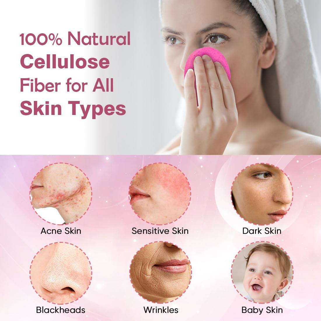 Esponjas Faciales Comprimidas AIDEA 48 Unidades Rosa