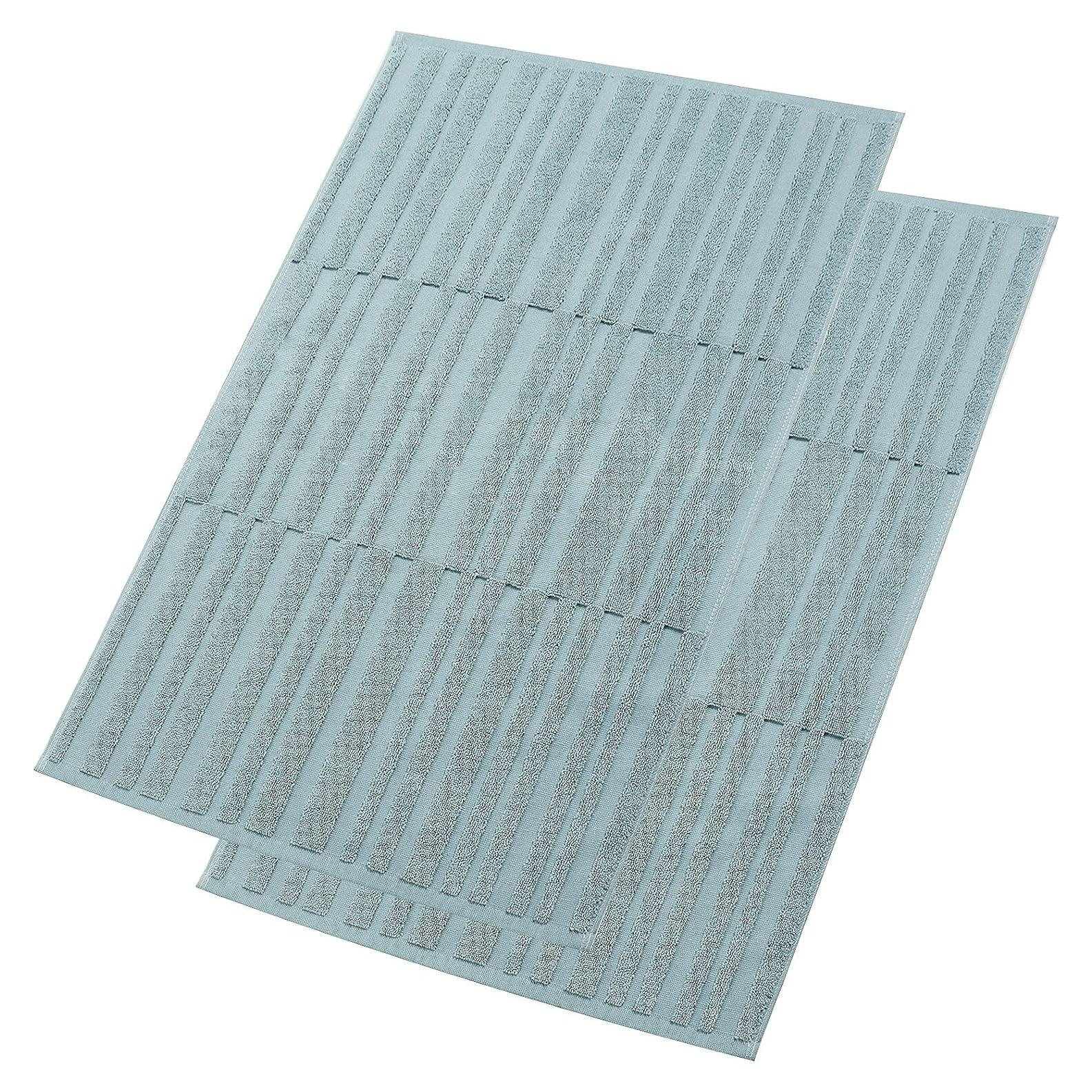 Alfombrillas de Baño SEMAXE 2-Pack Algodón Antideslizantes Azul