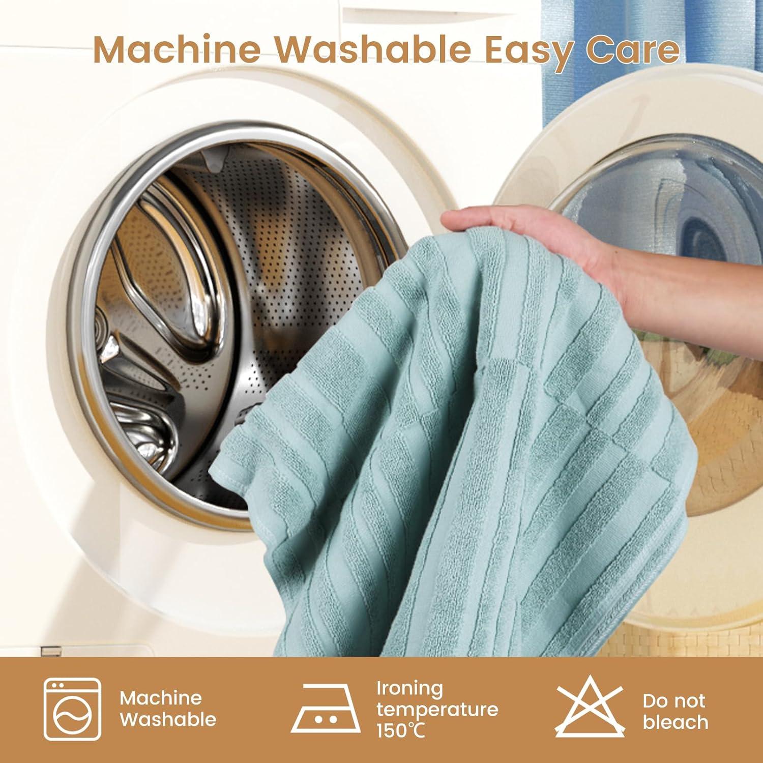 Alfombrillas de Baño SEMAXE 2-Pack Algodón Antideslizantes Azul