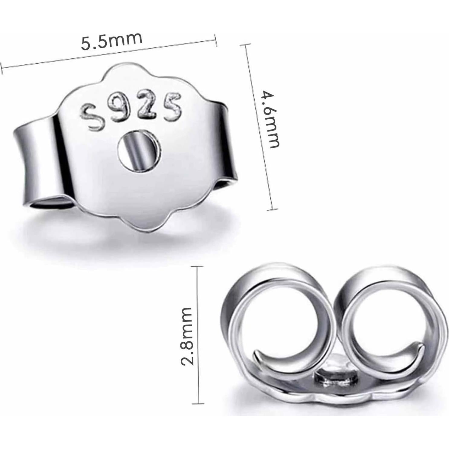 Respaldos de Aretes de Plata Esterlina S925 Hollosport 12Pcs