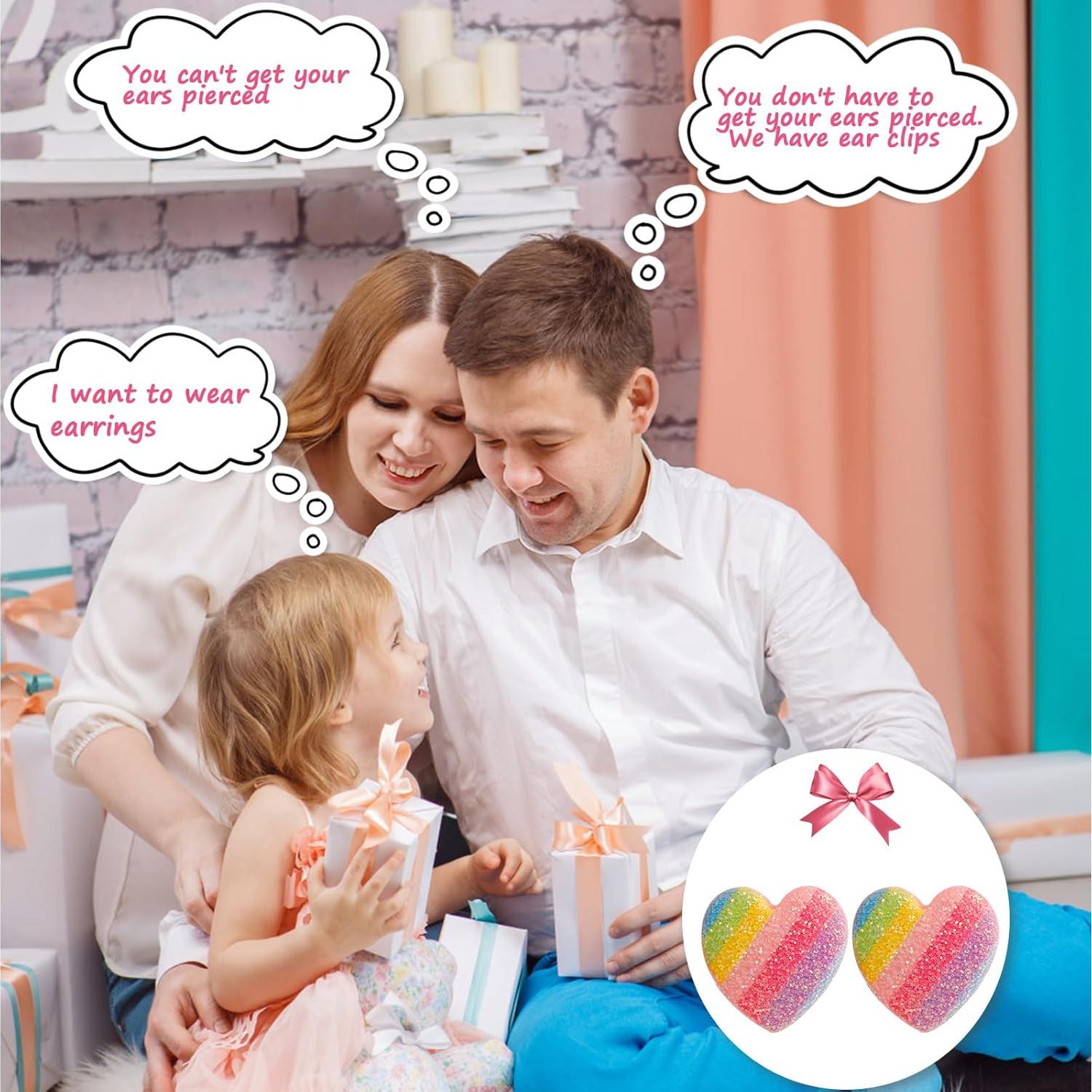 Pendientes de Clip Hipoalergénicos para Niñas 4-12 Años - 10 Pares