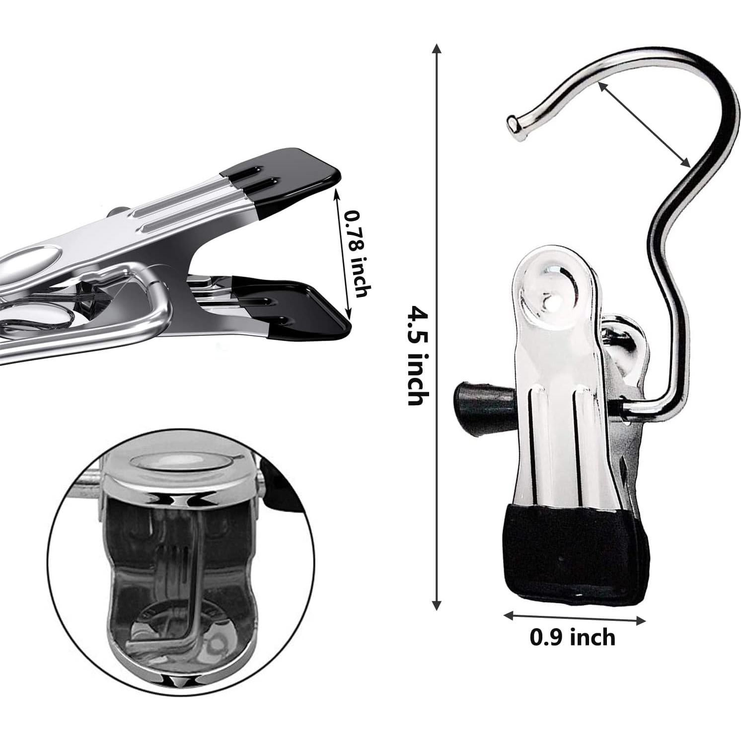 Ganchos de Lavandería JOINSI 20 Pcs Acero Inoxidable Antideslizante