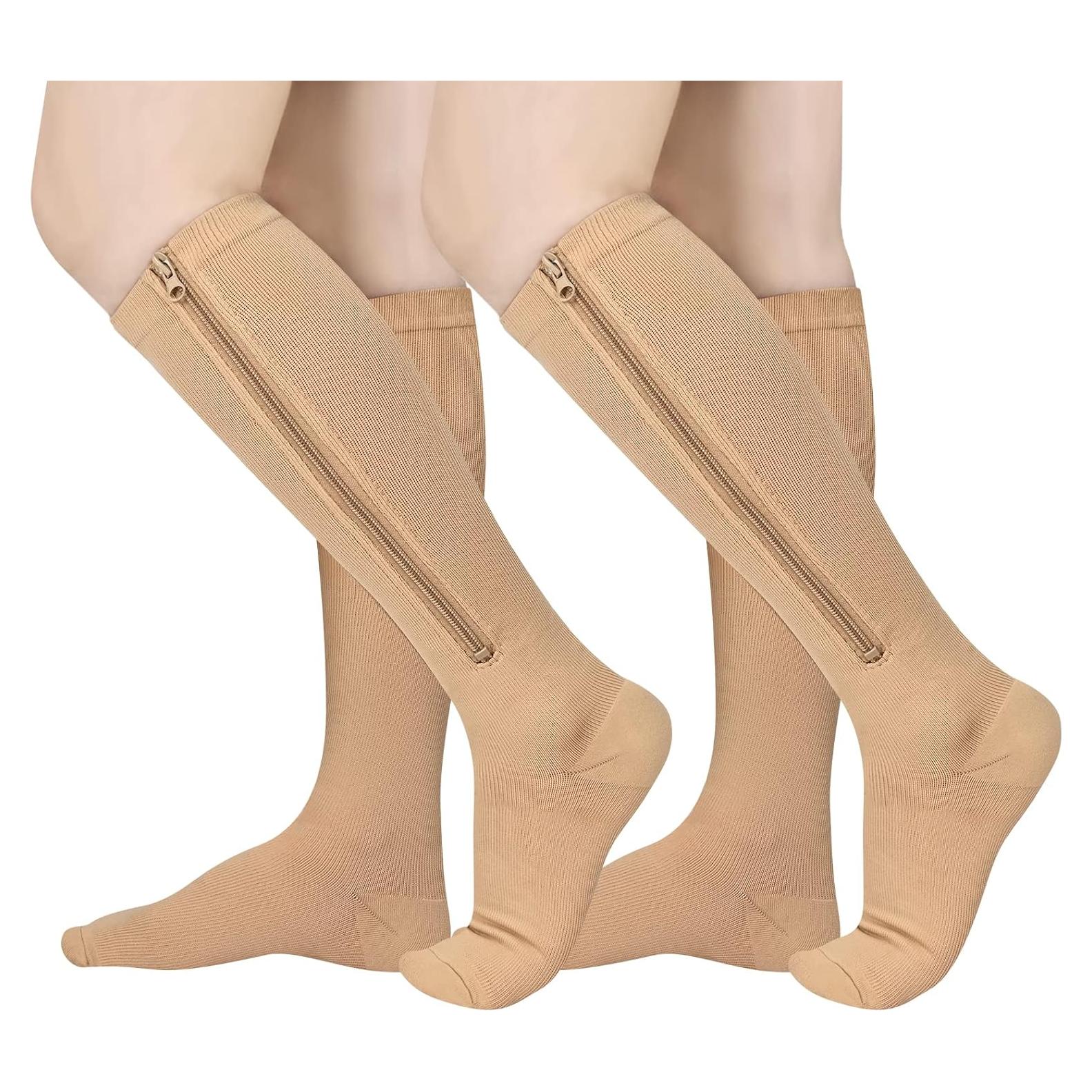 Calcetines de Compresión con Cremallera Athbavib 15-20 mmHg