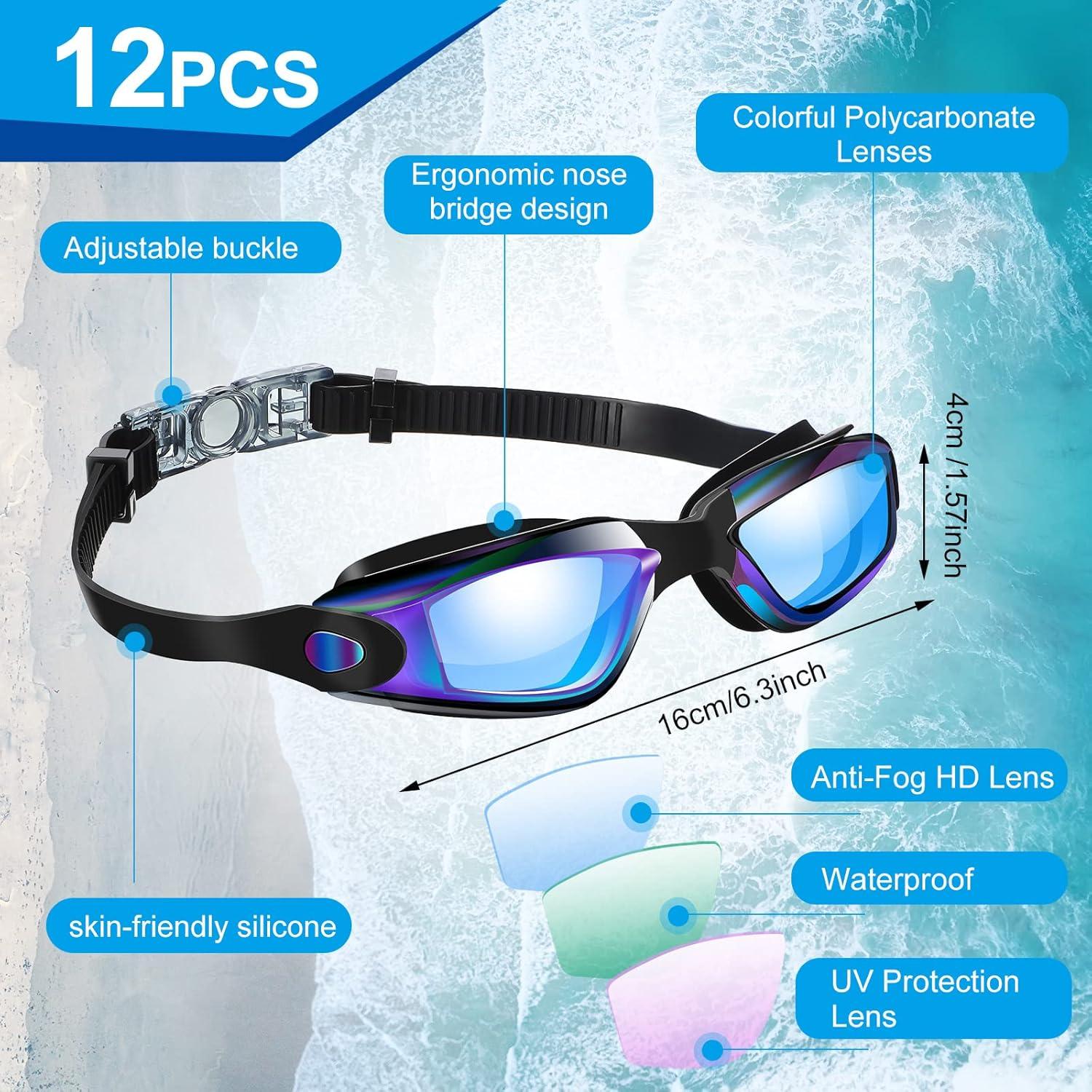 Gafas de natación Flutesan 12 Pack con tapones y clip