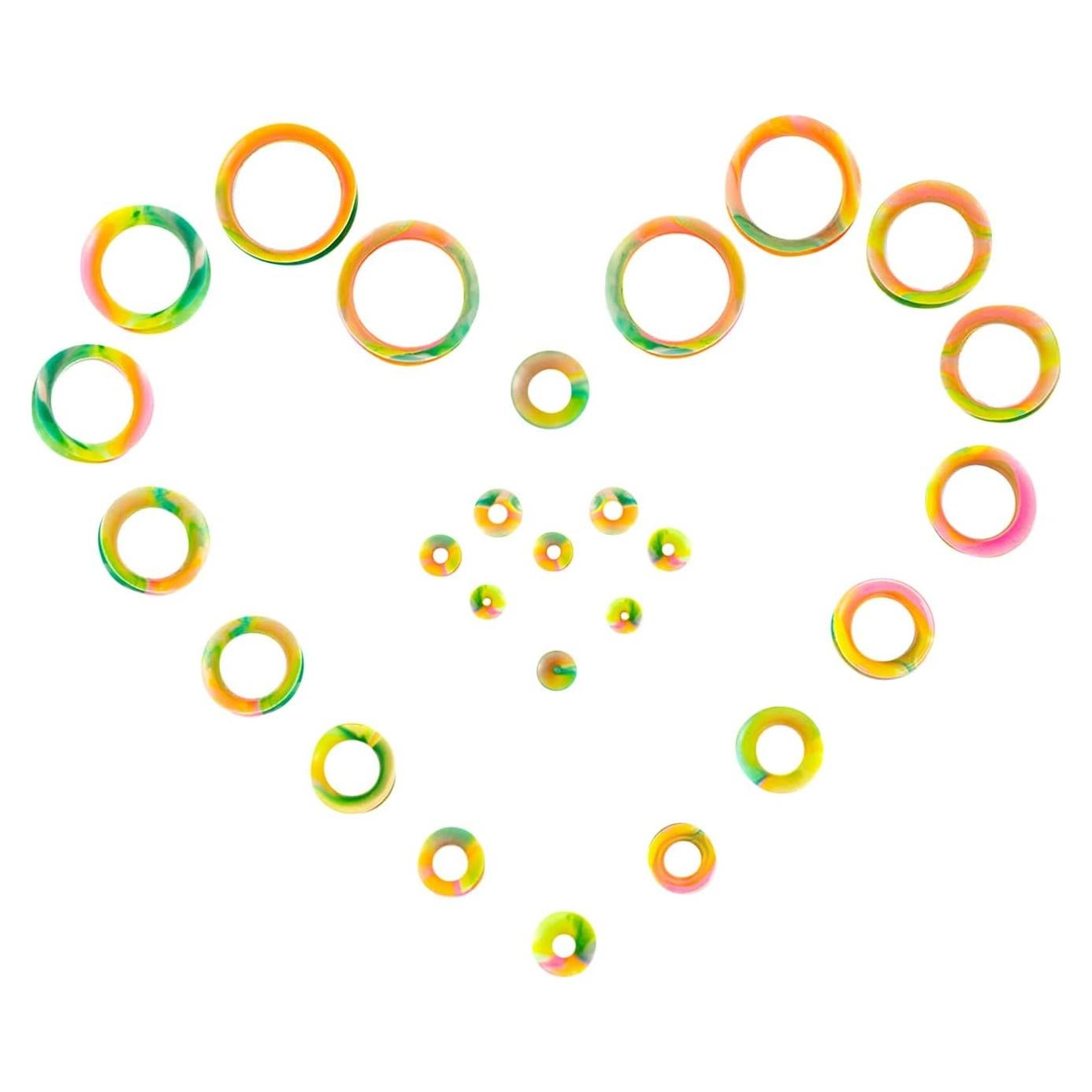 Kit de Estiramiento de Oído WYR 14 Piezas Silicona Hipoalergénica