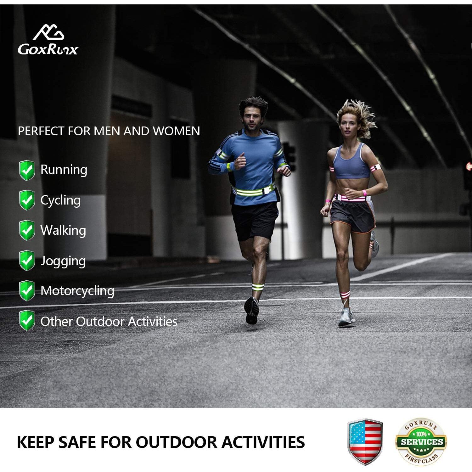 Bandas Reflectantes GoxRunx 6 Piezas Ajustables para Correr