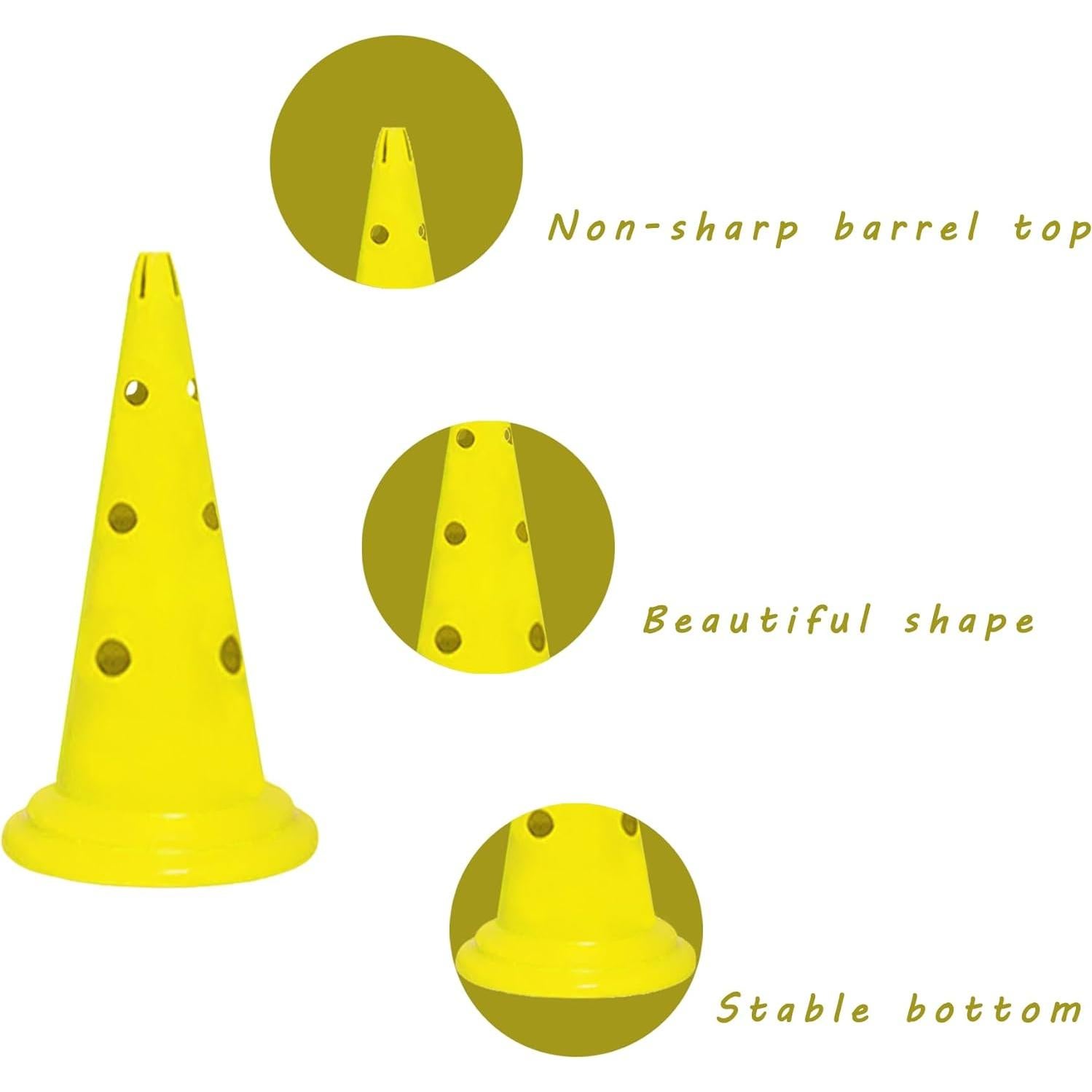 Conos de Entrenamiento de Fútbol TNZMART 50 cm Plástico Duradero