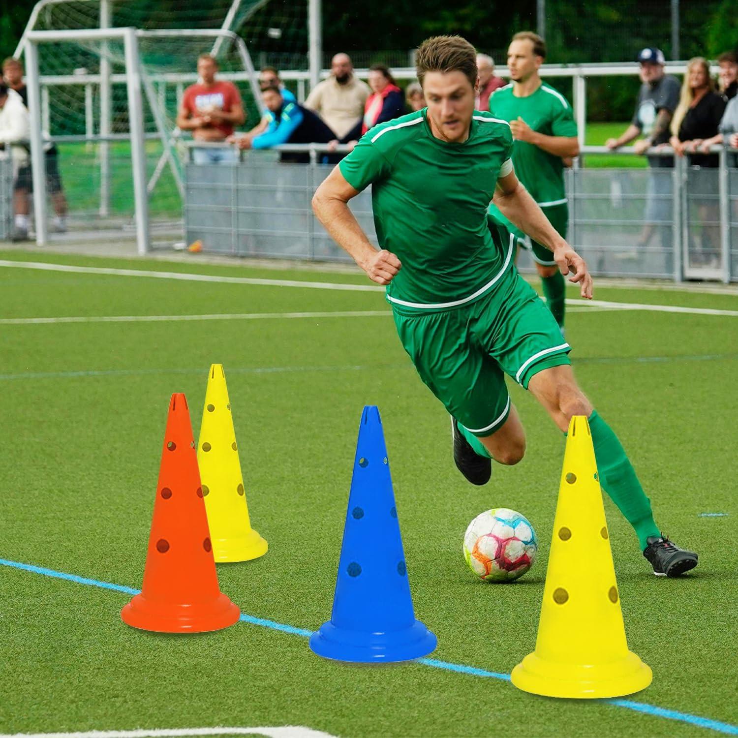 Conos de Entrenamiento de Fútbol TNZMART 50 cm Plástico Duradero