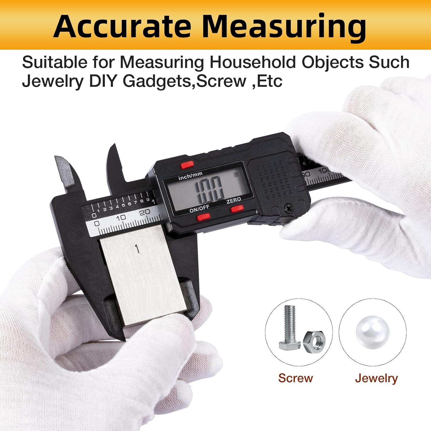 Calibrador Digital UNIPEC 15 cm LCD Alta Precisión Negro