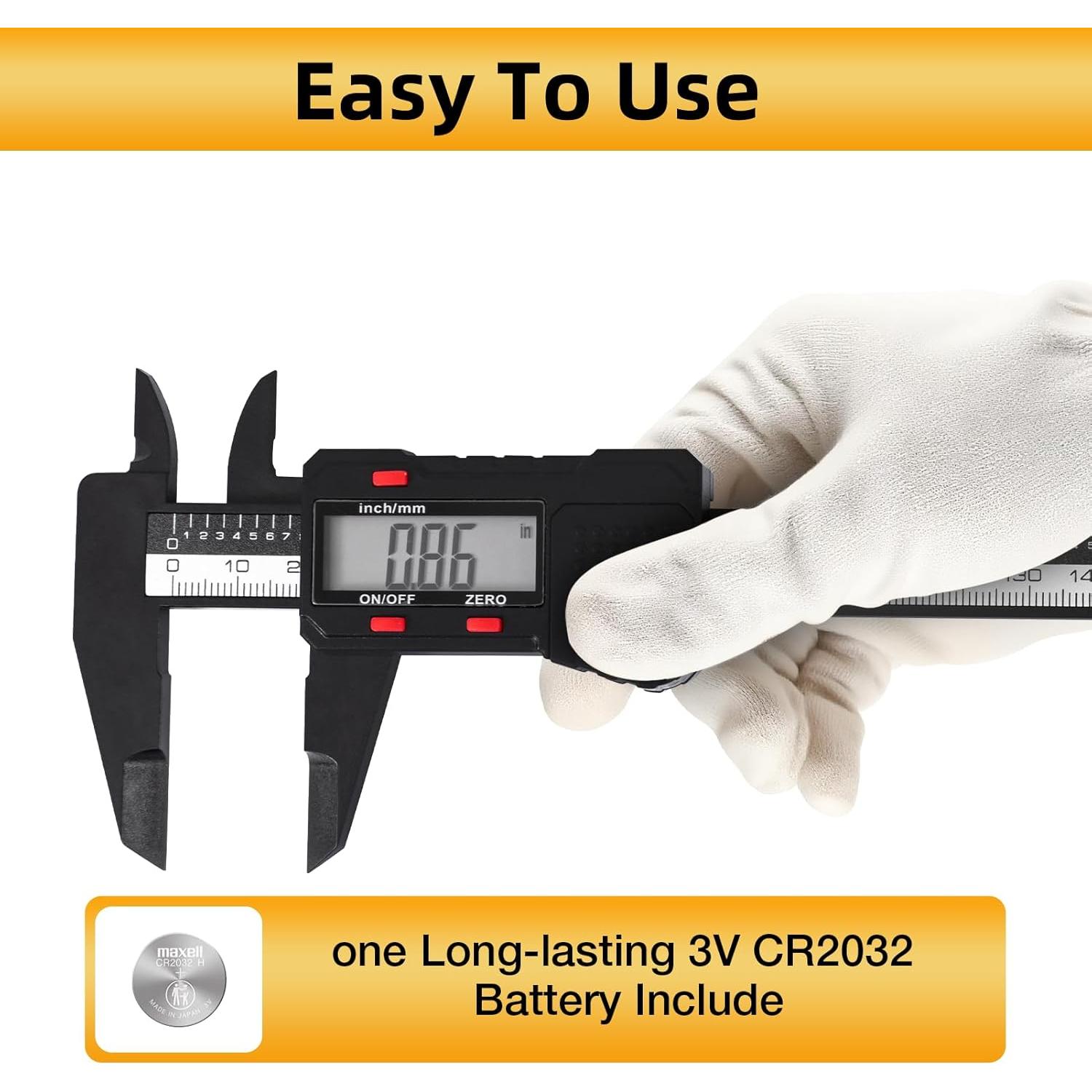 Calibrador Digital UNIPEC 15 cm LCD Alta Precisión Negro