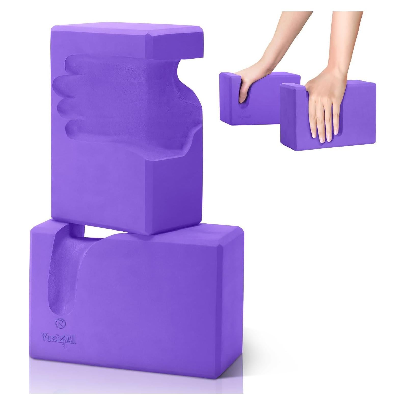 Bloques de Yoga Yes4All para Muñecas - 2 Piezas EVA Lavanda