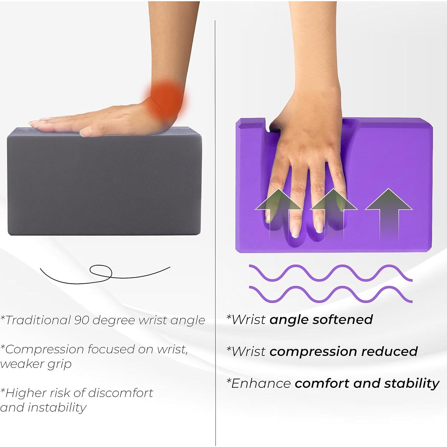 Bloques de Yoga Yes4All para Muñecas - 2 Piezas EVA Lavanda