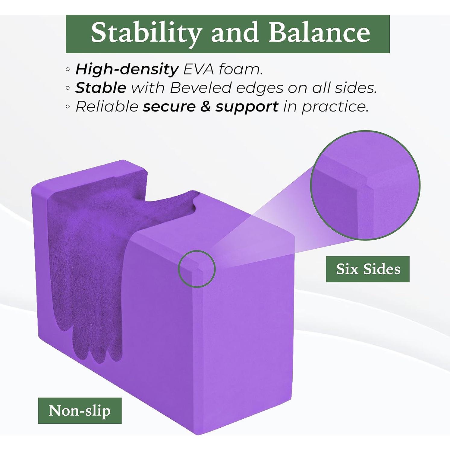 Bloques de Yoga Yes4All para Muñecas - 2 Piezas EVA Lavanda