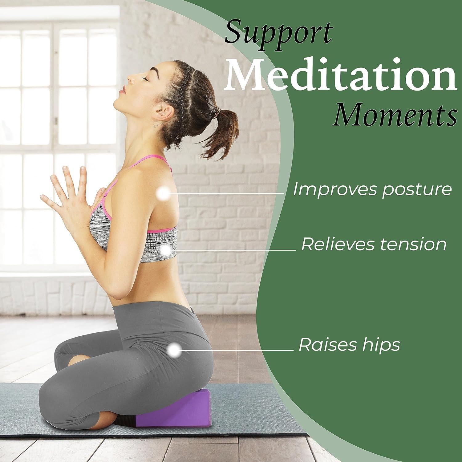 Bloques de Yoga Yes4All para Muñecas - 2 Piezas EVA Lavanda