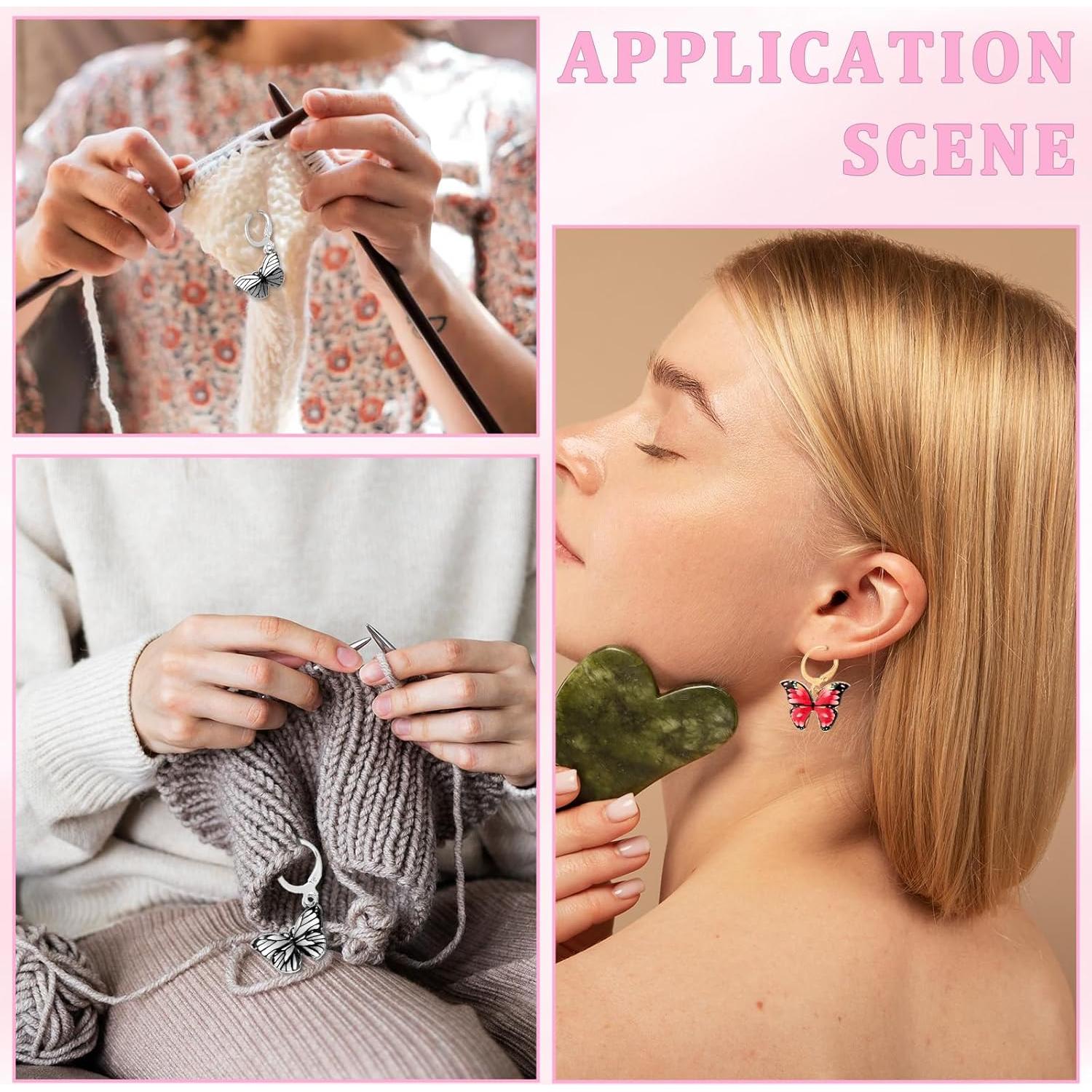 Marcadores de Puntos para Tejer COMNICO 20 Pcs Mariposa