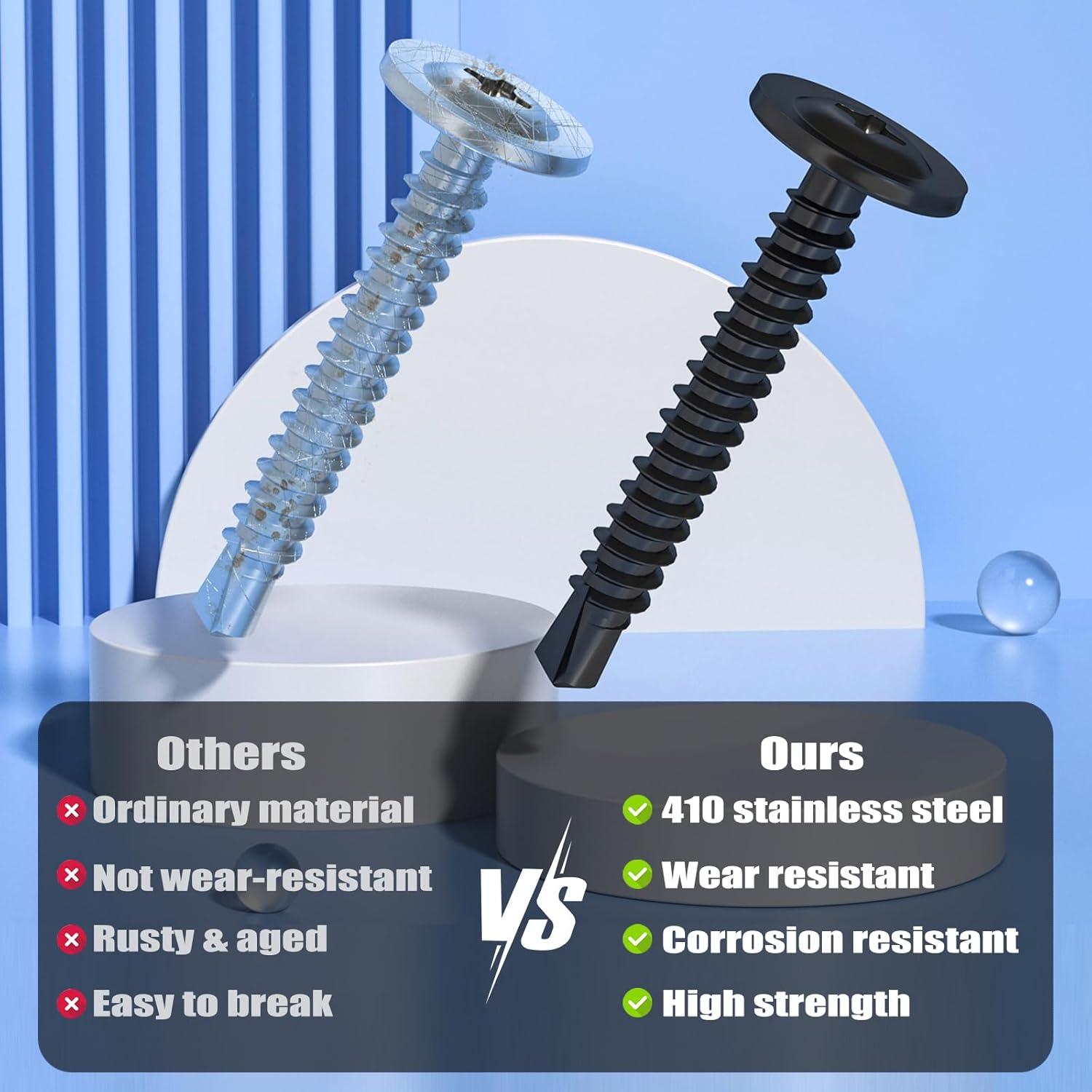 Kit de Tornillos Autoperforantes VGBUY #8 de 180 Piezas