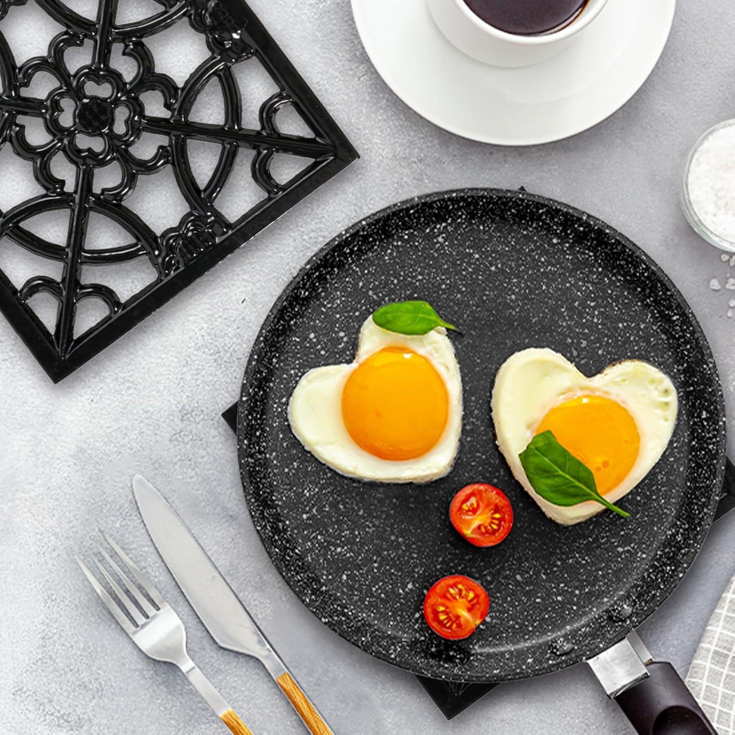 Trivet de Hierro Fundido JOGREFUL Flor Negra 28x21cm