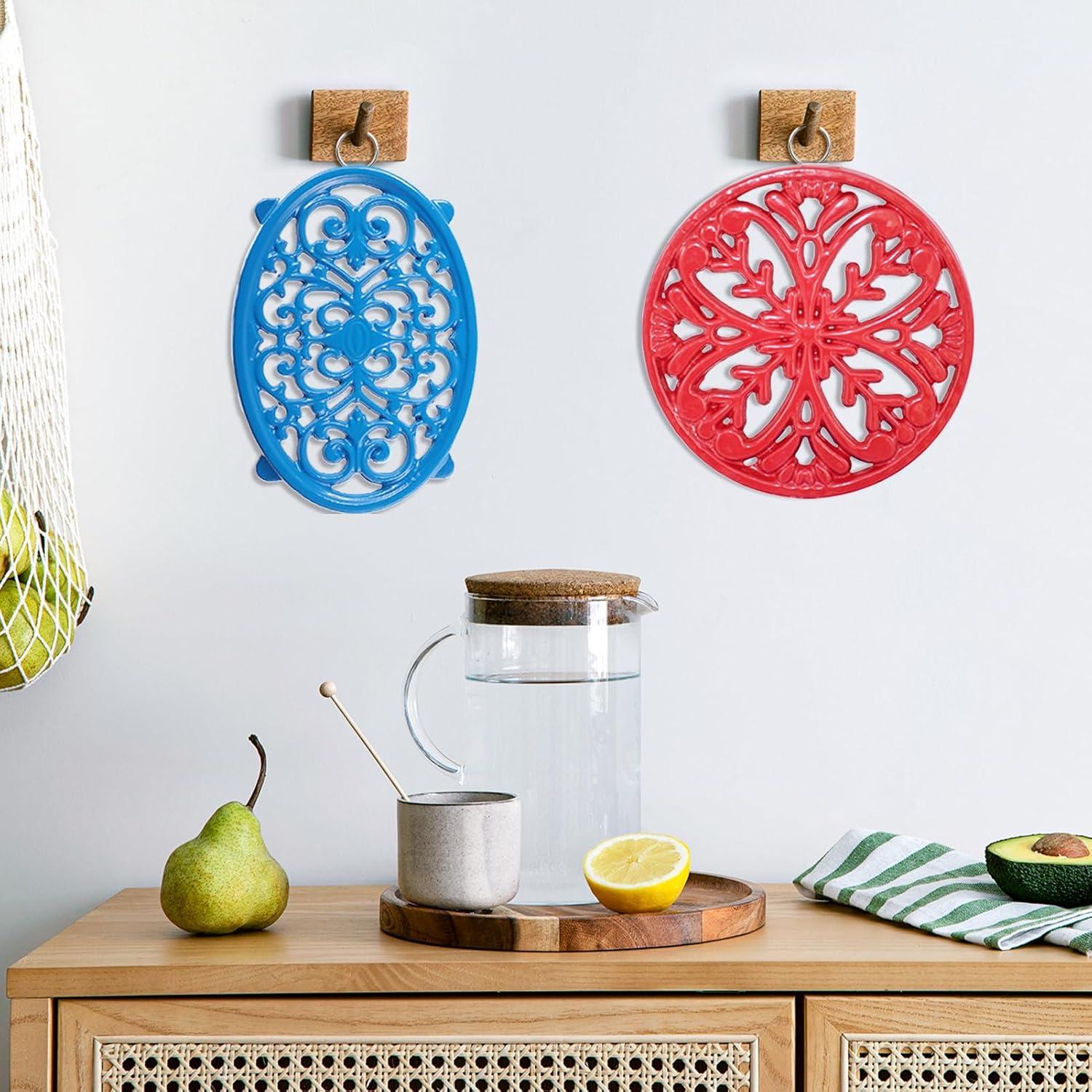 Trivet Cuadrado de Hierro Fundido JOGREFUL Rojo 17.78 cm