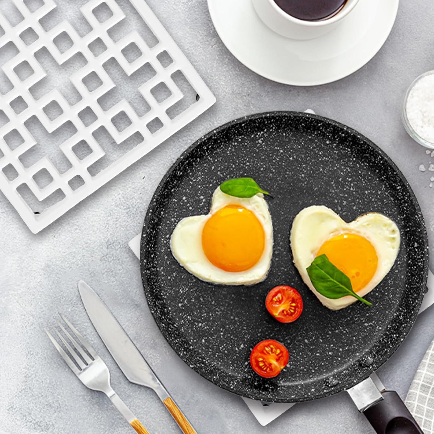 Trivet Cuadrado de Hierro Fundido JOGREFUL Blanco 20x20cm