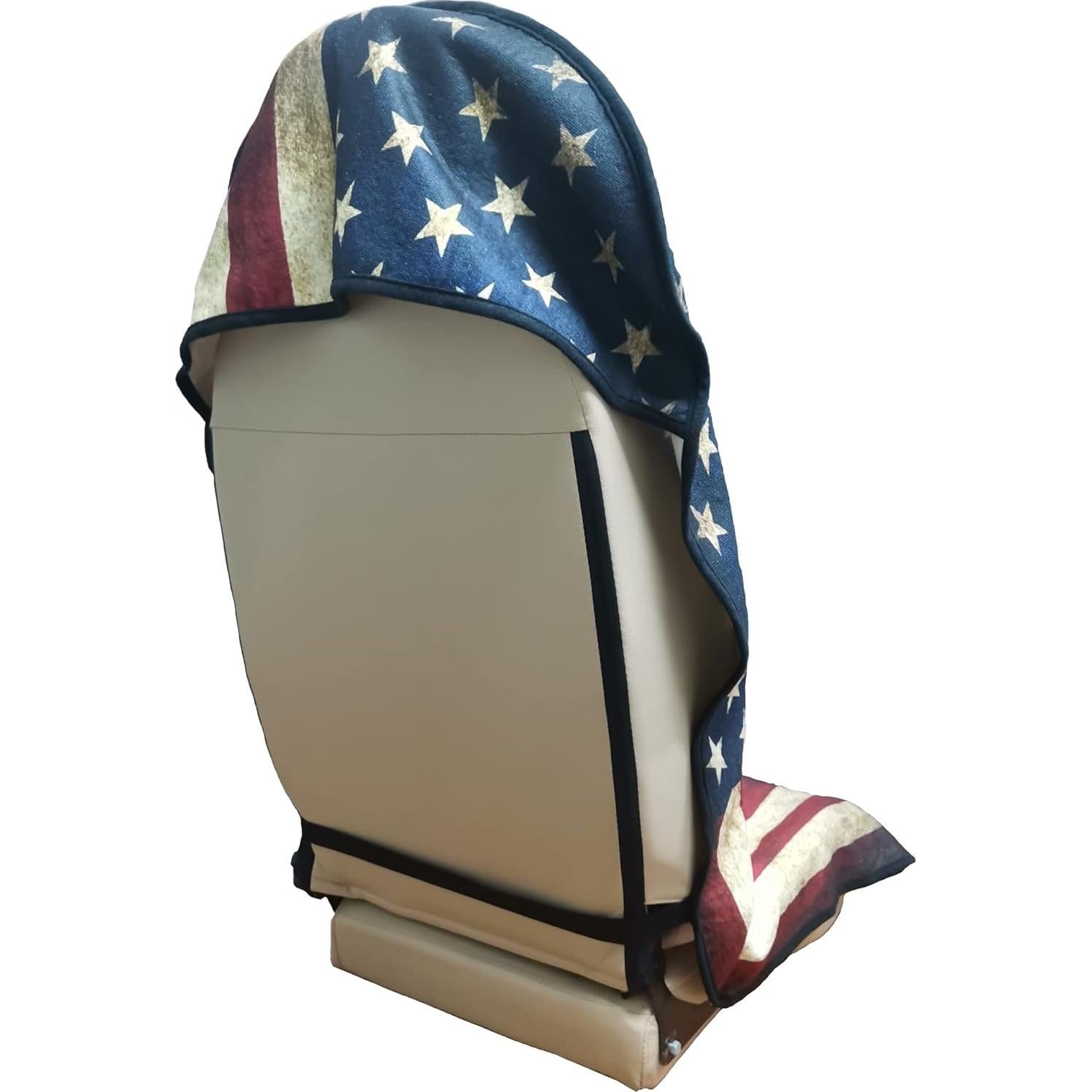 Protector de Asiento de Coche LoyaGour Bandera Americana 1Pcs