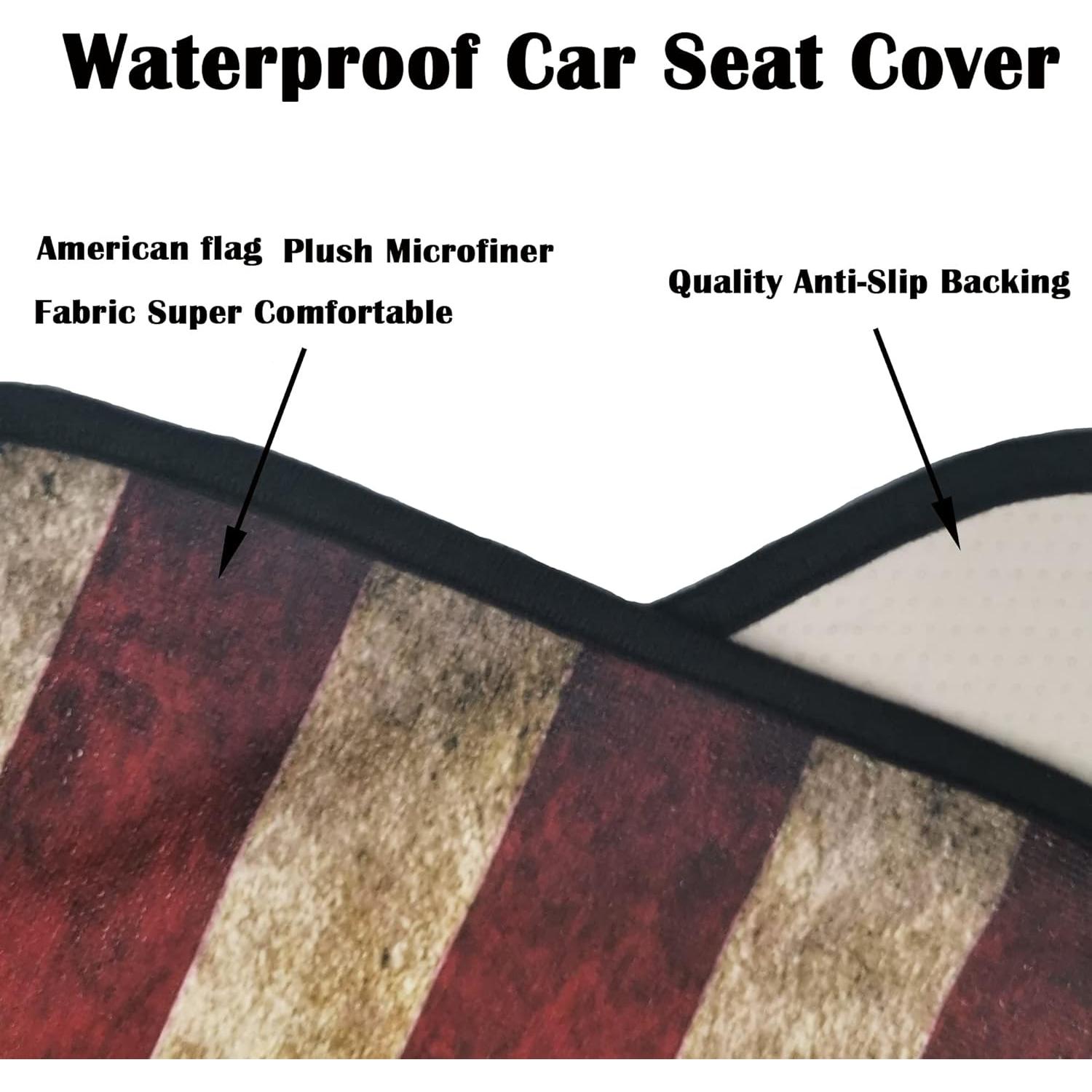 Protector de Asiento de Coche LoyaGour Bandera Americana 1Pcs