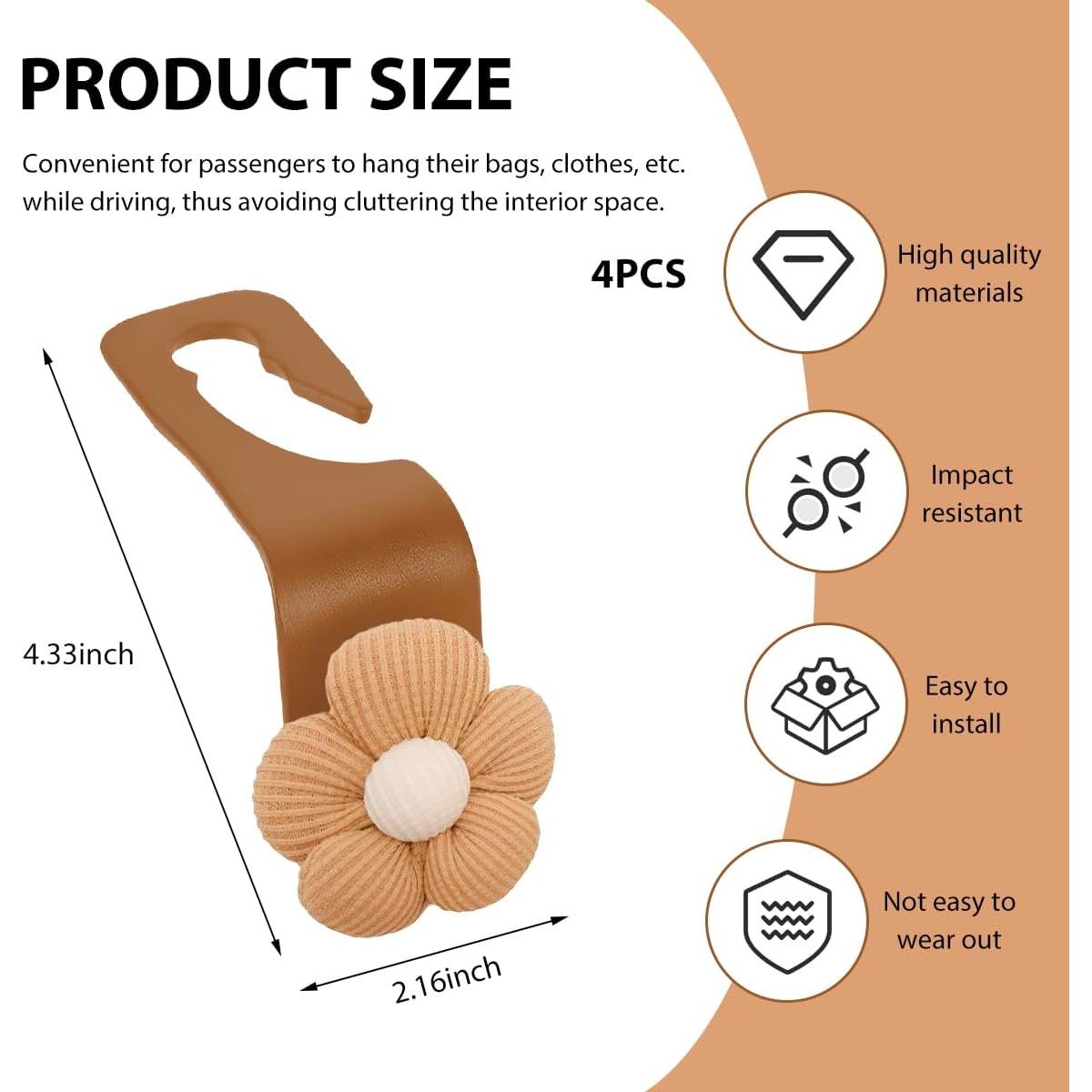 Ganchos para Reposacabezas SHMZK - Organizador de Coche Marrón