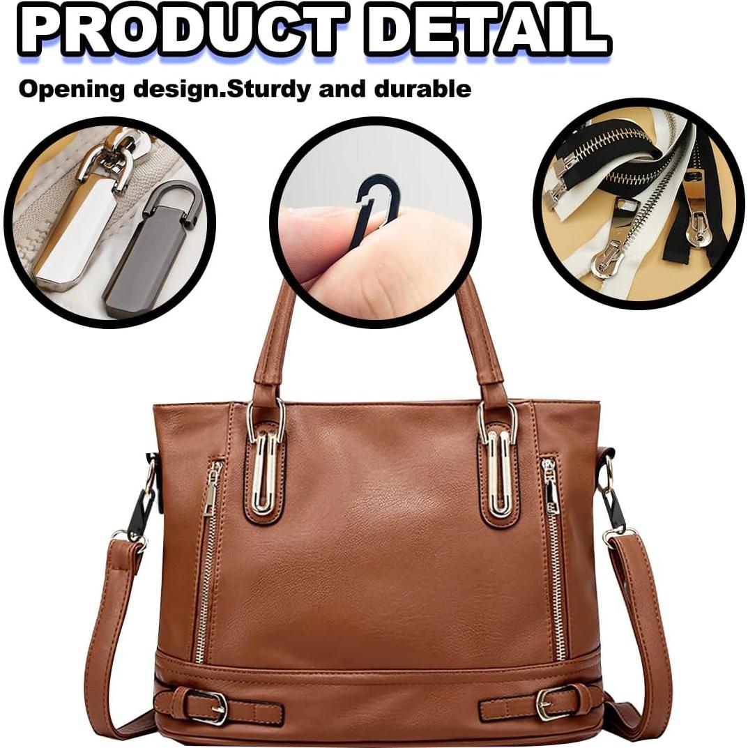 Kit de 30 Tiradores de Cremallera Metálicos ZGQHZR - Negro