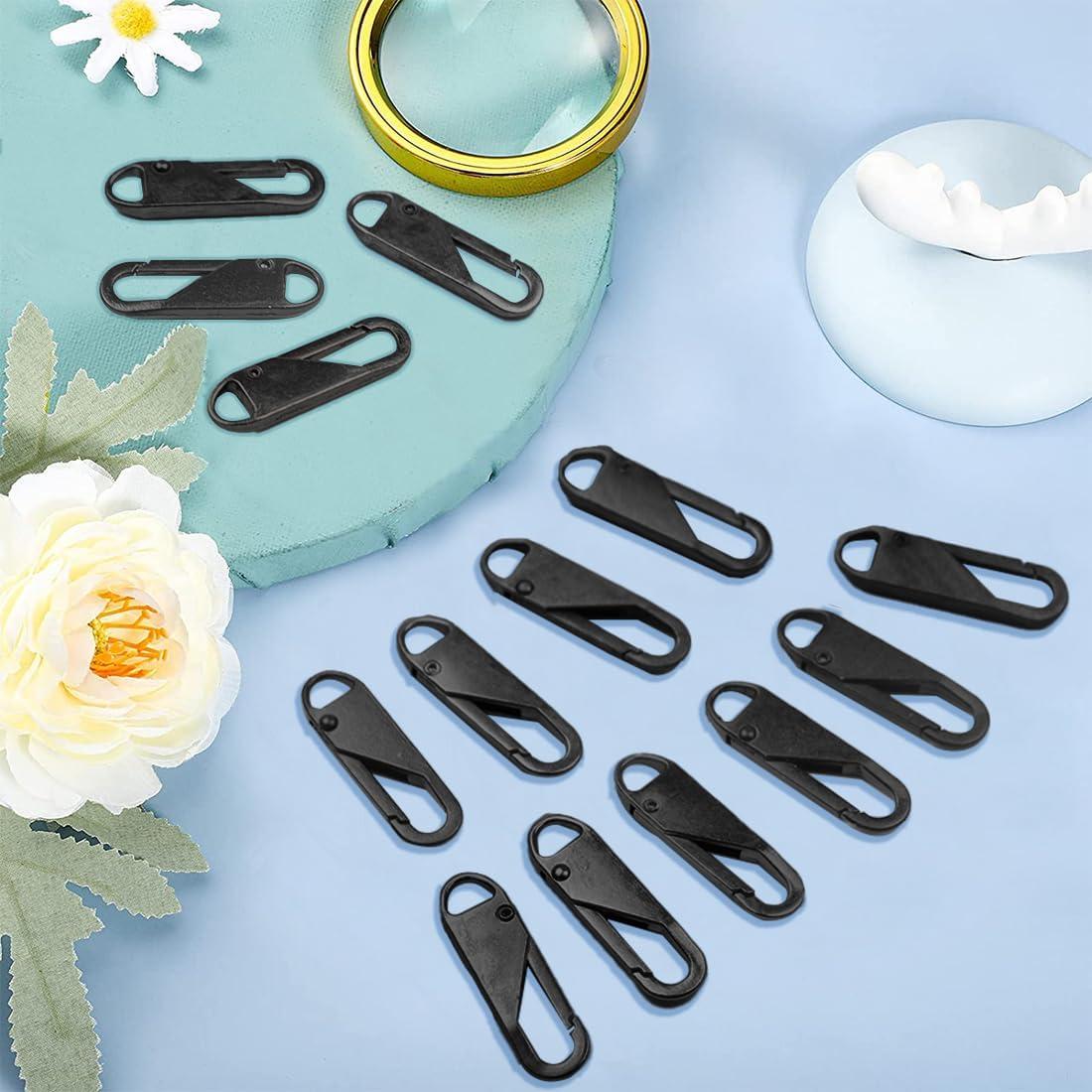 Kit de 30 Tiradores de Cremallera Metálicos ZGQHZR - Negro