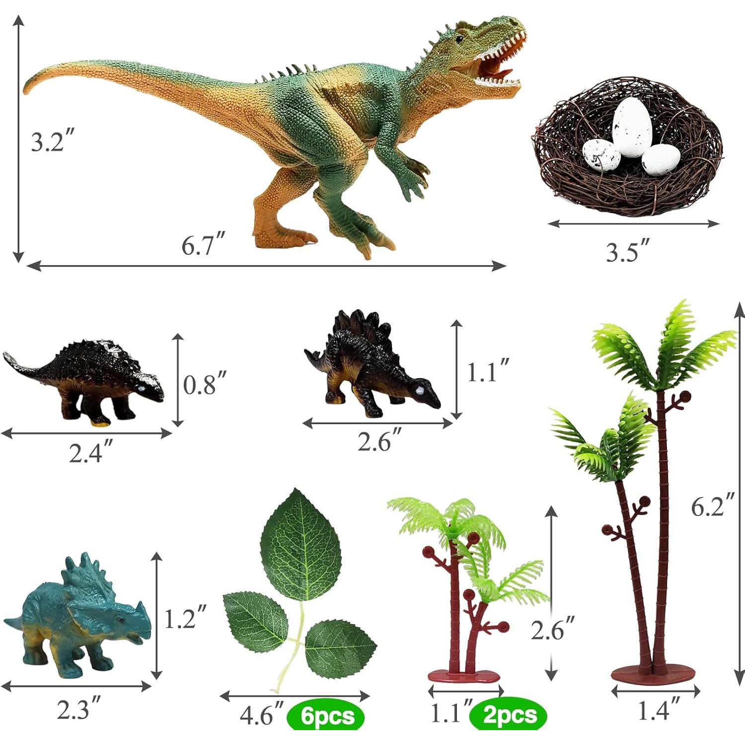 Decoraciones de Pastel Dinosaurio GLAHORSE 26 Piezas PVC