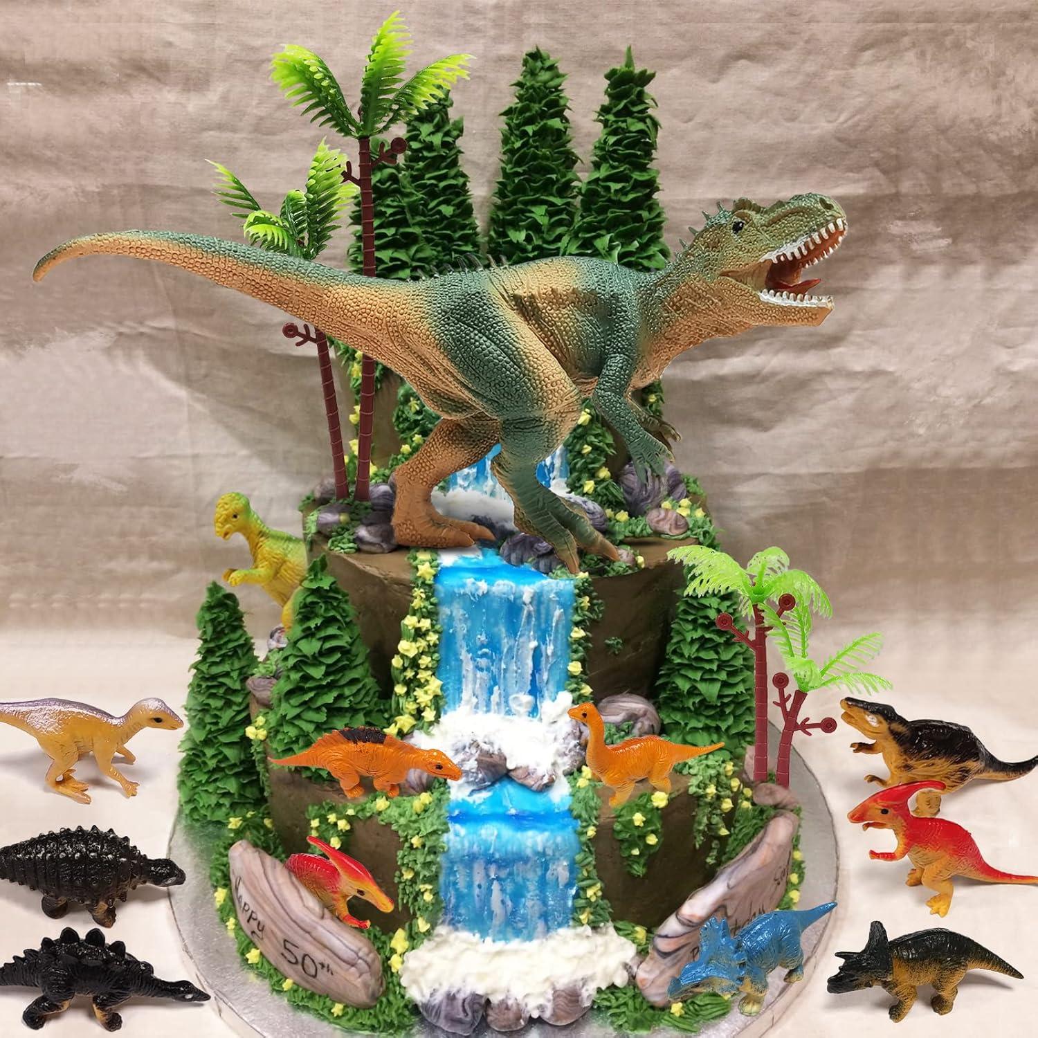 Decoraciones de Pastel Dinosaurio GLAHORSE 26 Piezas PVC