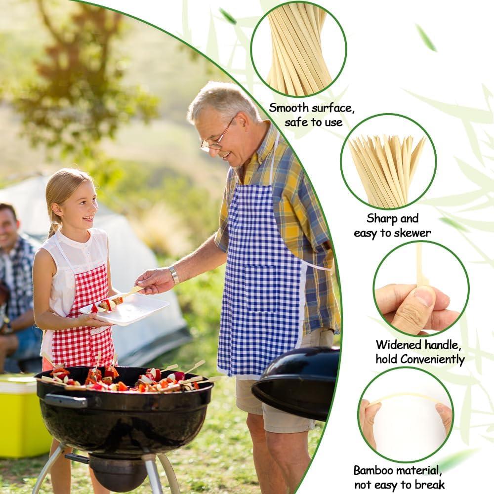 300 Pinchos de Bambú 12 cm para Aperitivos Libemskix