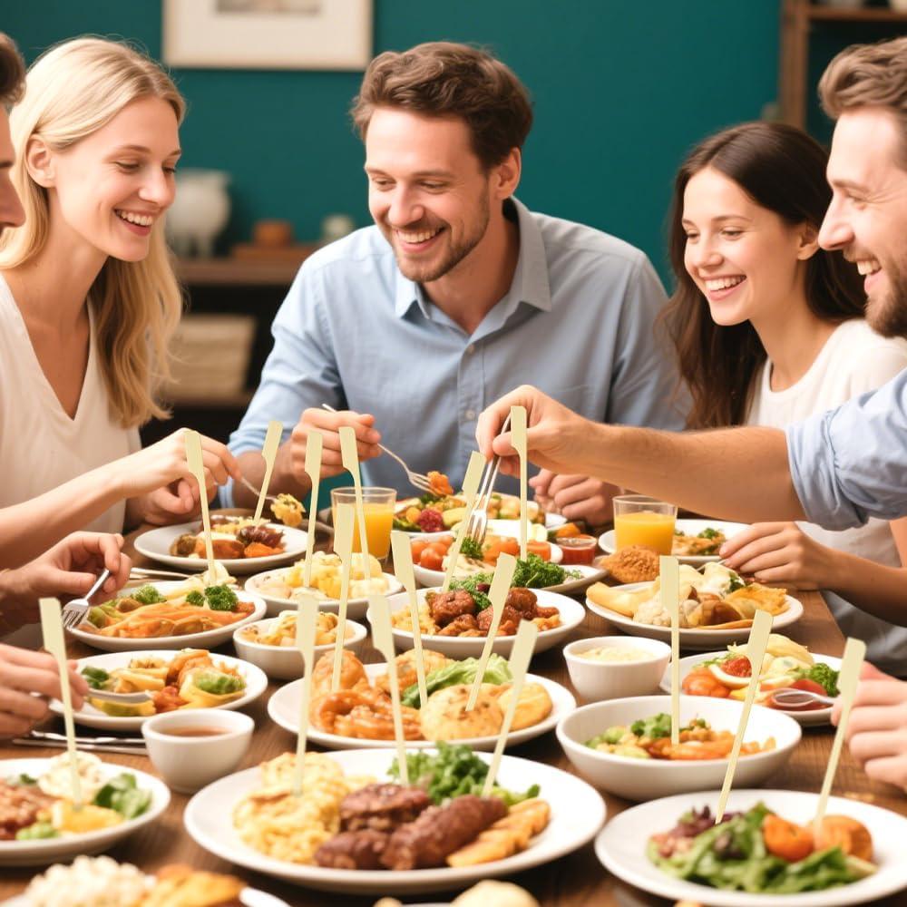 300 Pinchos de Bambú para Aperitivos 15 cm Libemskix