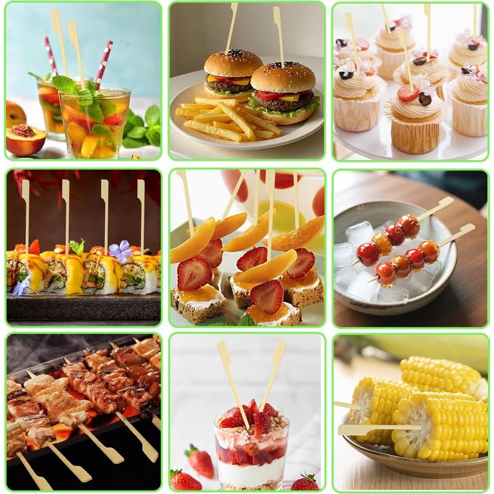 300 Pinchos de Bambú para Aperitivos 15 cm Libemskix