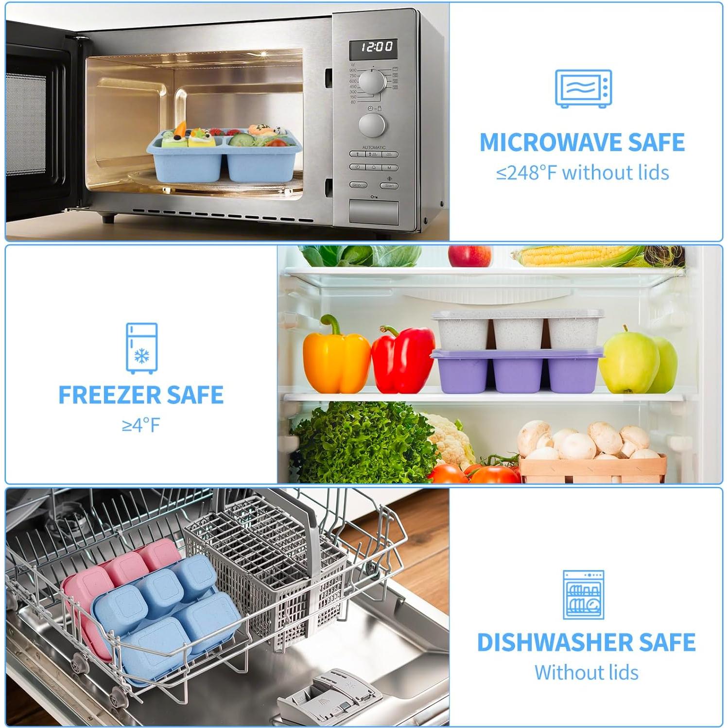 Caja de Almuerzo MaMix 4 Compartimentos 1250ml Trigo