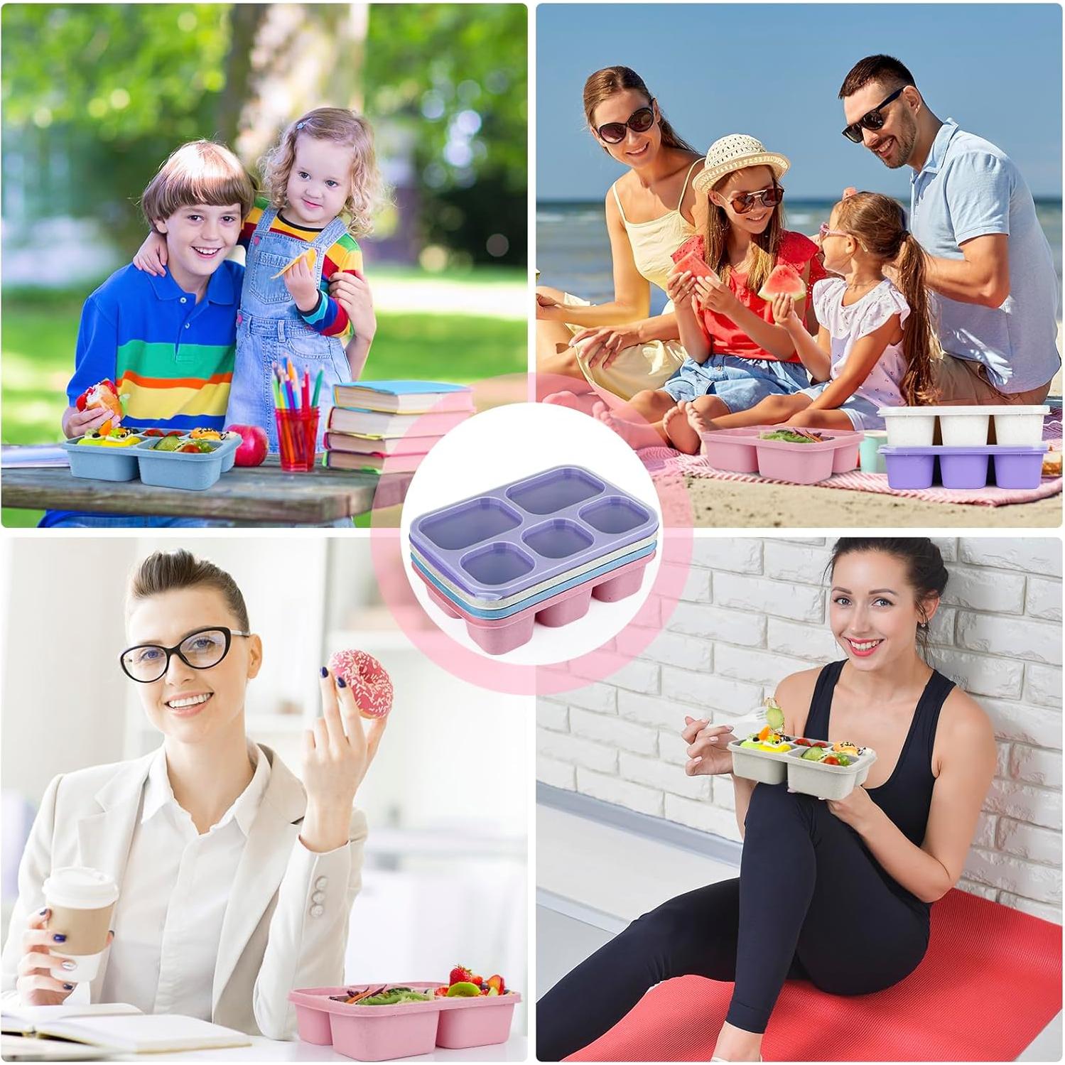 Caja de Almuerzo MaMix 4 Compartimentos 1250ml Trigo