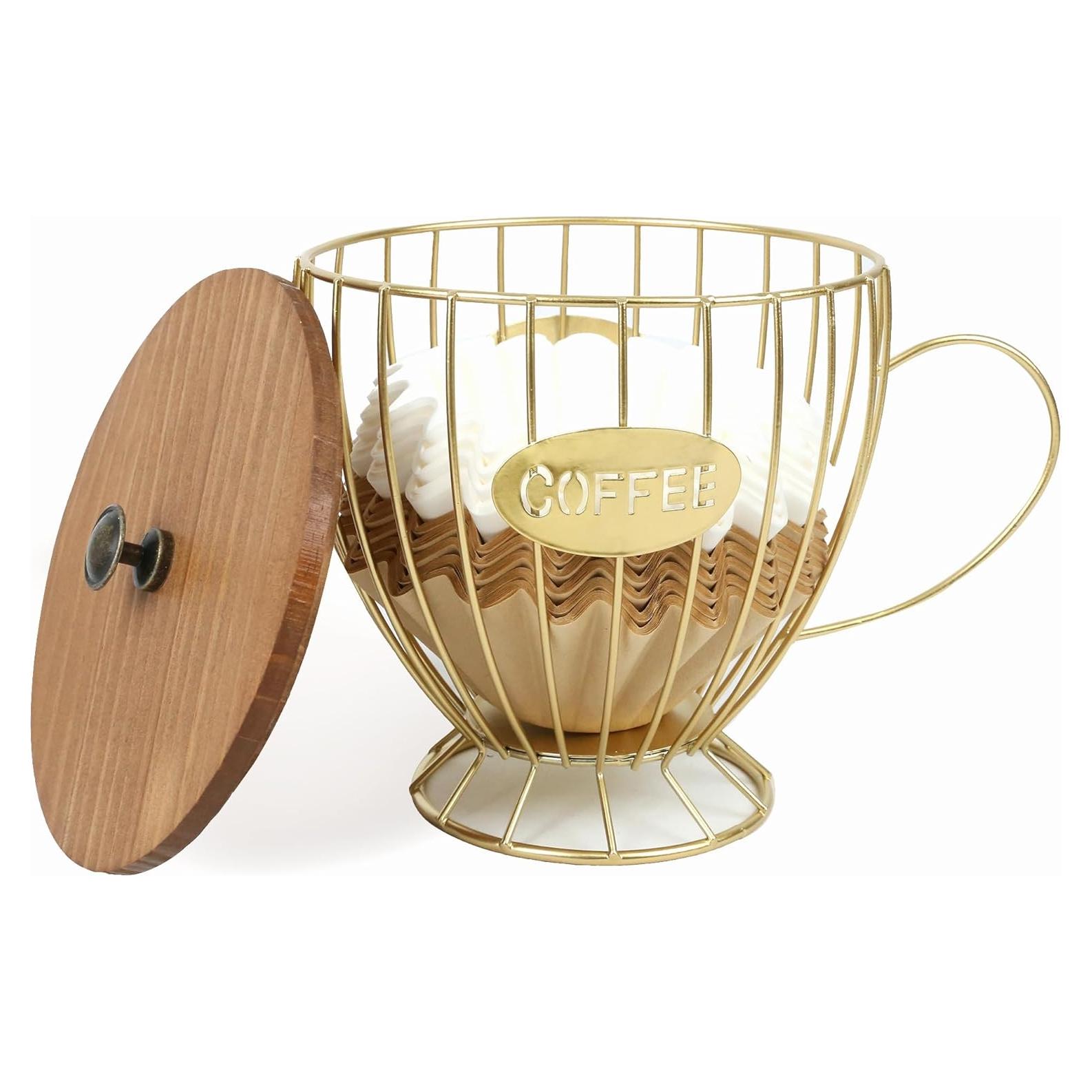 Cesta de Almacenamiento para Filtros de Café PUNNIO CFH-E1 Dorado